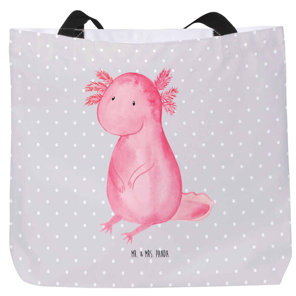 Shopper Axolotl null Beutel, Einkaufstasche, Tasche, Strandtasche, Einkaufsbeutel, Shopper, Schultasche, Freizeittasche, Tragebeutel, Schulbeutel, Alltagstasche, Axolotl, Molch, Axolot, vergnügt, fröhlich, zufrieden, Lebensstil, Weisheit, Lebensweisheit, Liebe, Freundin