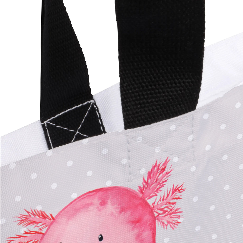 Shopper Axolotl null Beutel, Einkaufstasche, Tasche, Strandtasche, Einkaufsbeutel, Shopper, Schultasche, Freizeittasche, Tragebeutel, Schulbeutel, Alltagstasche, Axolotl, Molch, Axolot, vergnügt, fröhlich, zufrieden, Lebensstil, Weisheit, Lebensweisheit, Liebe, Freundin