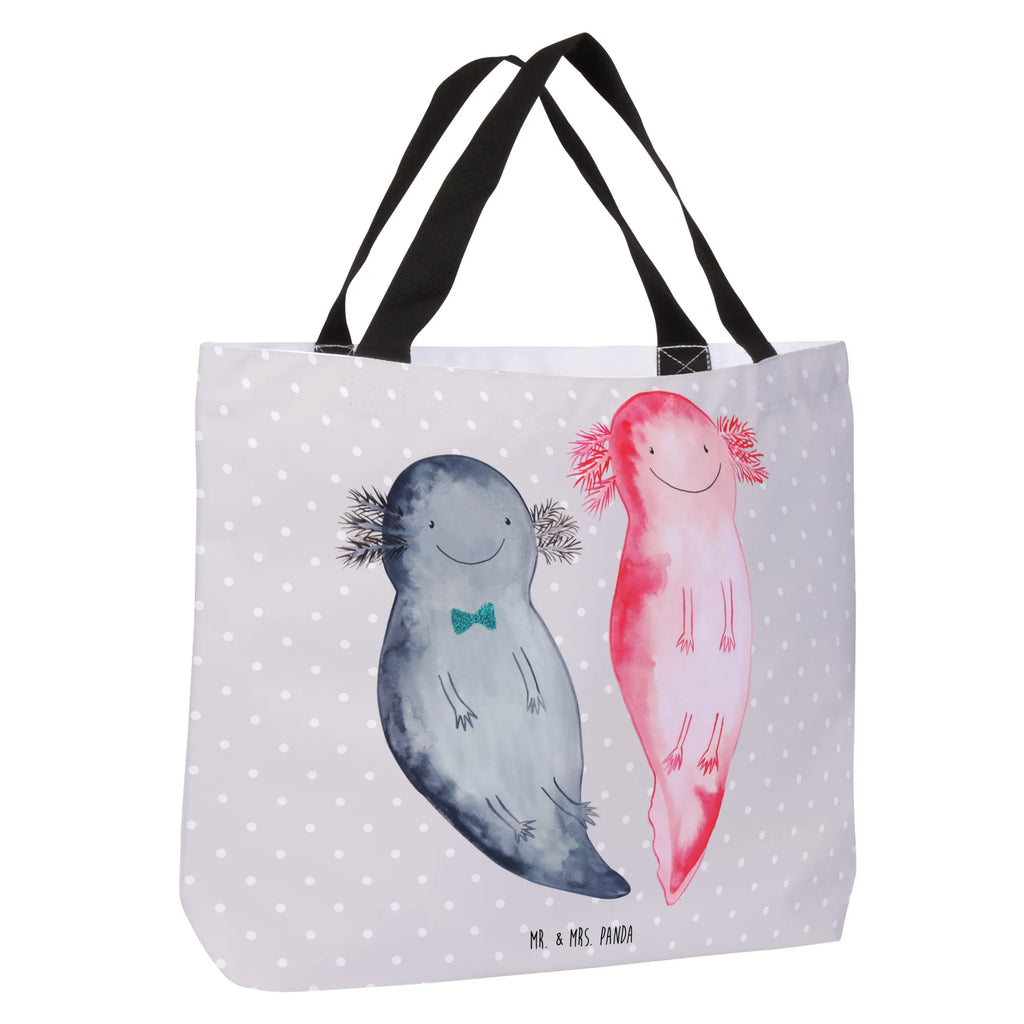 Shopper Axolotl Freundin Beutel, Einkaufstasche, Tasche, Strandtasche, Einkaufsbeutel, Shopper, Schultasche, Freizeittasche, Tragebeutel, Schulbeutel, Alltagstasche, Axolotl, Molch, Axolot, Schwanzlurch, Lurch, Lurche, Liebe, große Liebe, Liebesbeweis, Freund, Verlobter, Ehemann, Jahrestag, Valentinstag