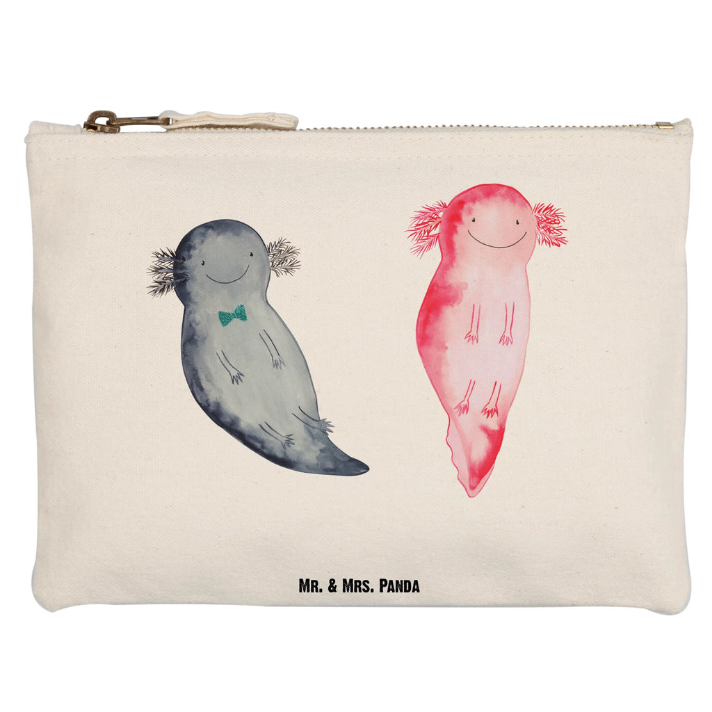 Schminktasche Axolotl Freundin Schminktasche, Kosmetiktasche, Kosmetikbeutel, Stiftemäppchen, Etui, Federmappe, Makeup, XXL, Schminketui, Kosmetiketui, Schlamperetui, Axolotl, Molch, Axolot, Schwanzlurch, Lurch, Lurche, Liebe, große Liebe, Liebesbeweis, Freund, Verlobter, Ehemann, Jahrestag, Valentinstag