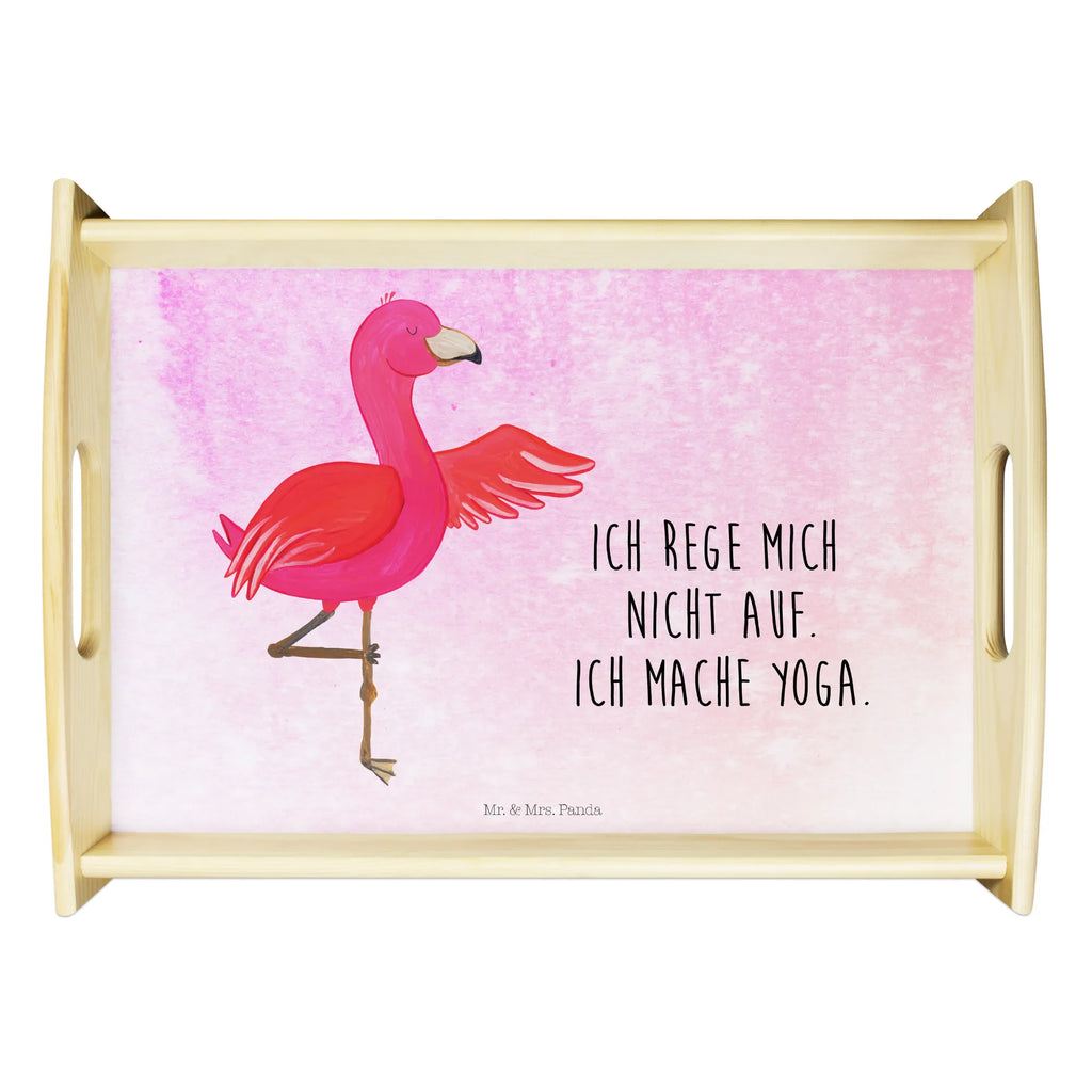 Serviertablett Flamingo Yoga Serviertablett, Tablett, Holztablett, Küchentablett, Dekotablett, Frühstückstablett, Flamingo, Vogel, Yoga, Namaste, Achtsamkeit, Yoga-Übung, Entspannung, Ärger, Aufregen, Tiefenentspannung