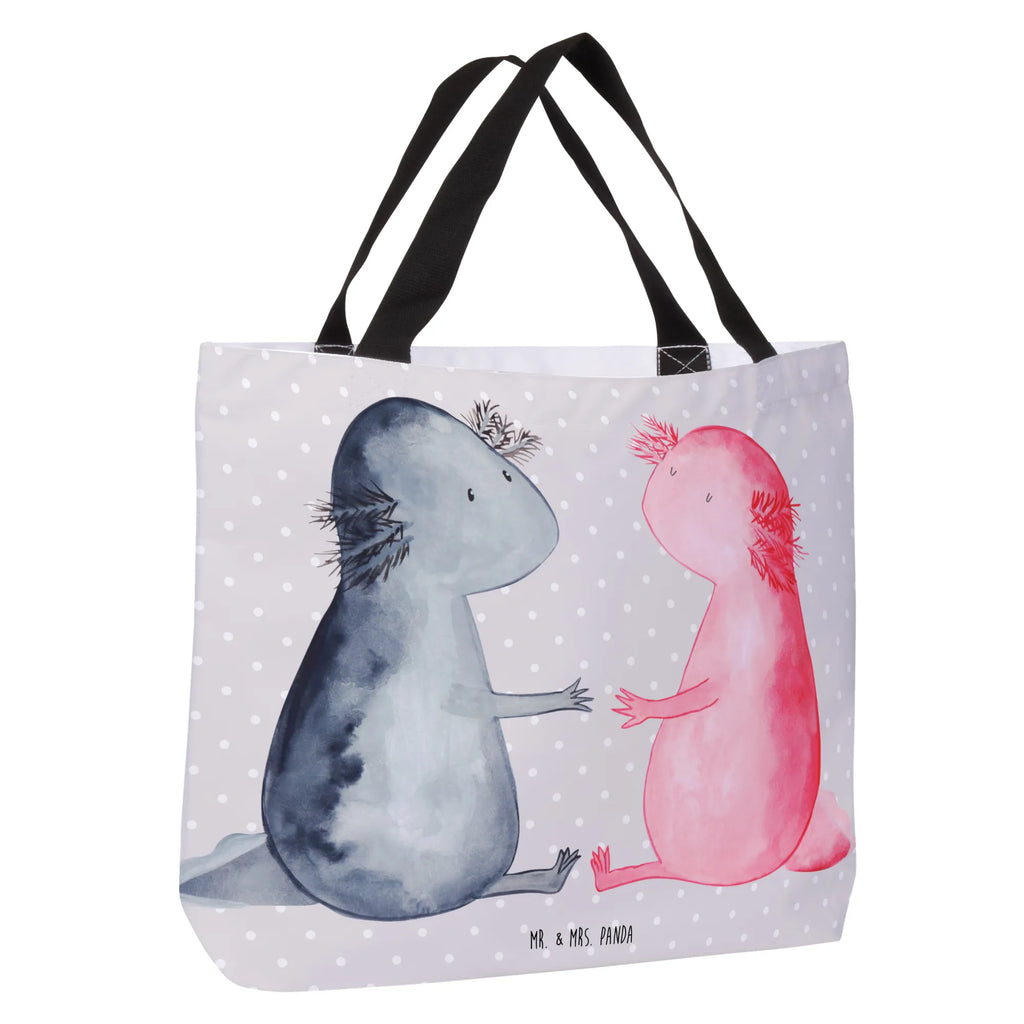 Shopper Axolotl Liebe Beutel, Einkaufstasche, Tasche, Strandtasche, Einkaufsbeutel, Shopper, Schultasche, Freizeittasche, Tragebeutel, Schulbeutel, Alltagstasche, Axolotl, Molch, Axolot, Schwanzlurch, Lurch, Lurche, Liebe, große Liebe, Liebesbeweis, Freund, Verlobter, Ehemann, Jahrestag, Valentinstag