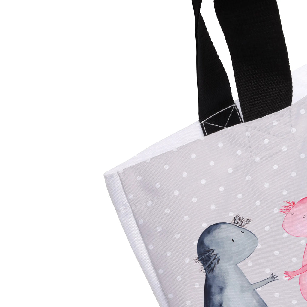 Shopper Axolotl Liebe Beutel, Einkaufstasche, Tasche, Strandtasche, Einkaufsbeutel, Shopper, Schultasche, Freizeittasche, Tragebeutel, Schulbeutel, Alltagstasche, Axolotl, Molch, Axolot, Schwanzlurch, Lurch, Lurche, Liebe, große Liebe, Liebesbeweis, Freund, Verlobter, Ehemann, Jahrestag, Valentinstag