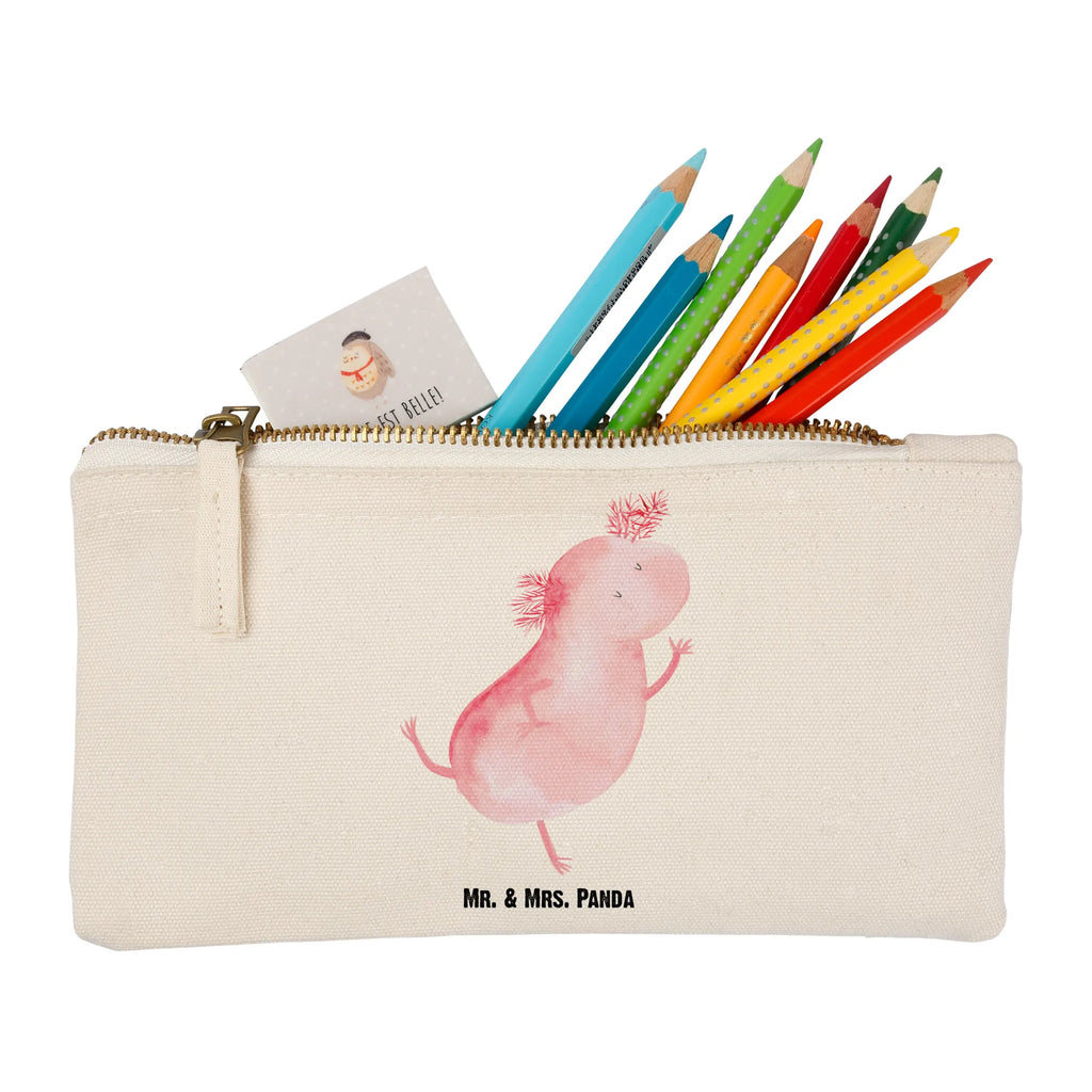 Schminktasche Axolotl Tanzen Schminktasche, Kosmetiktasche, Kosmetikbeutel, Stiftemäppchen, Etui, Federmappe, Makeup, XXL, Schminketui, Kosmetiketui, Schlamperetui, Axolotl, Molch, Axolot, Schwanzlurch, Lurch, Lurche, Dachschaden, Sterne, verrückt, Freundin, beste Freundin