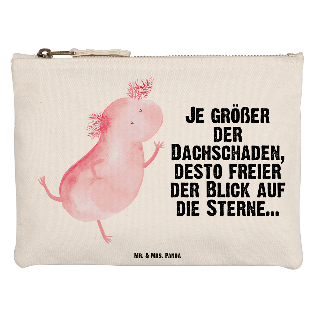 Schminktasche Axolotl Tanzen Schminktasche, Kosmetiktasche, Kosmetikbeutel, Stiftemäppchen, Etui, Federmappe, Makeup, XXL, Schminketui, Kosmetiketui, Schlamperetui, Axolotl, Molch, Axolot, Schwanzlurch, Lurch, Lurche, Dachschaden, Sterne, verrückt, Freundin, beste Freundin