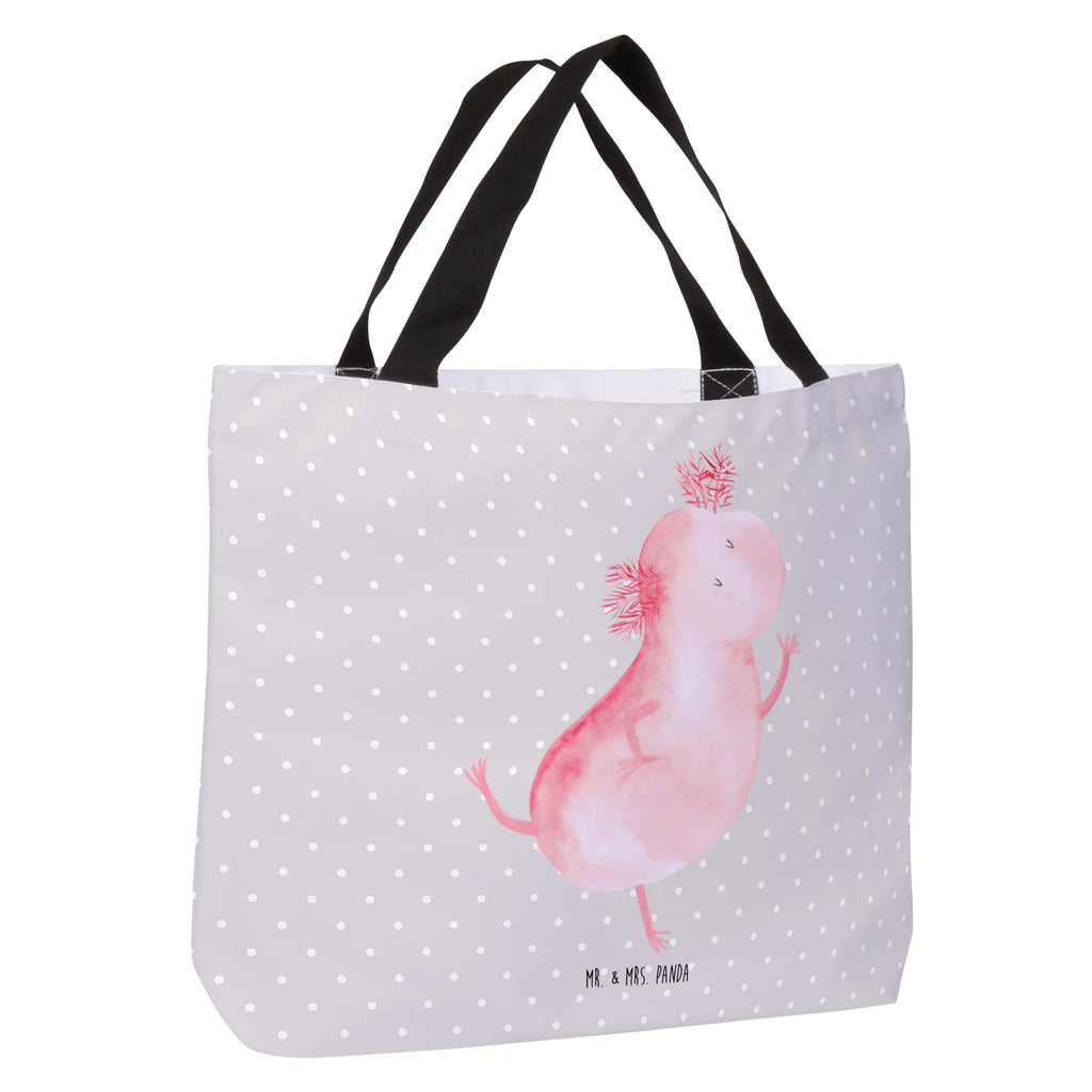 Shopper Axolotl Tanzen Beutel, Einkaufstasche, Tasche, Strandtasche, Einkaufsbeutel, Shopper, Schultasche, Freizeittasche, Tragebeutel, Schulbeutel, Alltagstasche, Axolotl, Molch, Axolot, Schwanzlurch, Lurch, Lurche, Dachschaden, Sterne, verrückt, Freundin, beste Freundin