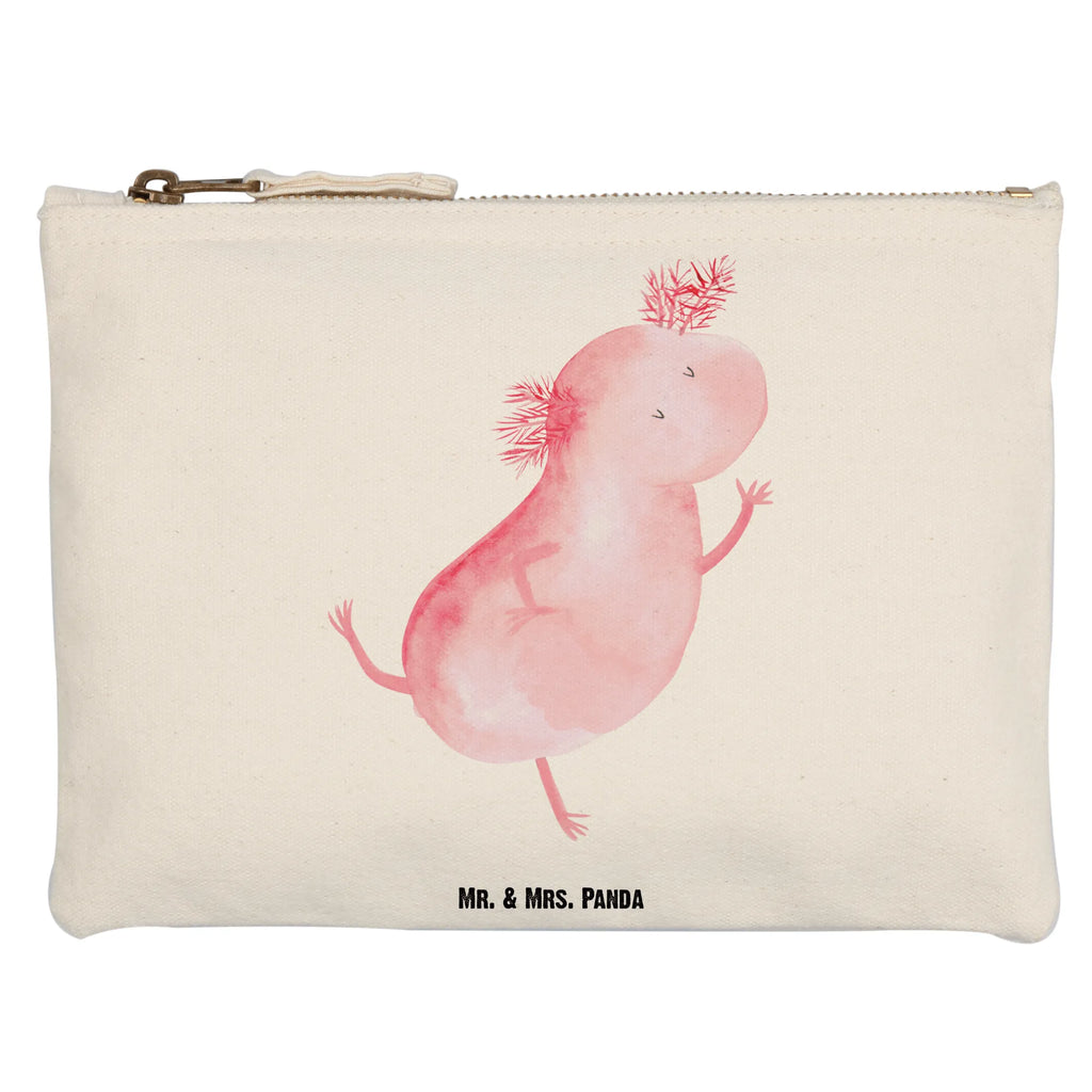 Schminktasche Axolotl Tanzen Schminktasche, Kosmetiktasche, Kosmetikbeutel, Stiftemäppchen, Etui, Federmappe, Makeup, XXL, Schminketui, Kosmetiketui, Schlamperetui, Axolotl, Molch, Axolot, Schwanzlurch, Lurch, Lurche, Dachschaden, Sterne, verrückt, Freundin, beste Freundin