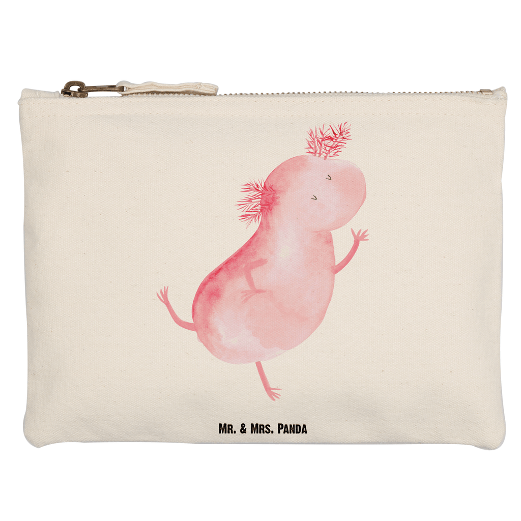 Schminktasche Axolotl Tanzen Schminktasche, Kosmetiktasche, Kosmetikbeutel, Stiftemäppchen, Etui, Federmappe, Makeup, XXL, Schminketui, Kosmetiketui, Schlamperetui, Axolotl, Molch, Axolot, Schwanzlurch, Lurch, Lurche, Dachschaden, Sterne, verrückt, Freundin, beste Freundin