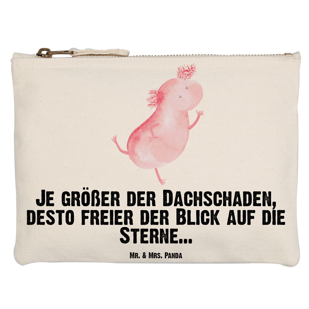 Schminktasche Axolotl Tanzen Schminktasche, Kosmetiktasche, Kosmetikbeutel, Stiftemäppchen, Etui, Federmappe, Makeup, XXL, Schminketui, Kosmetiketui, Schlamperetui, Axolotl, Molch, Axolot, Schwanzlurch, Lurch, Lurche, Dachschaden, Sterne, verrückt, Freundin, beste Freundin