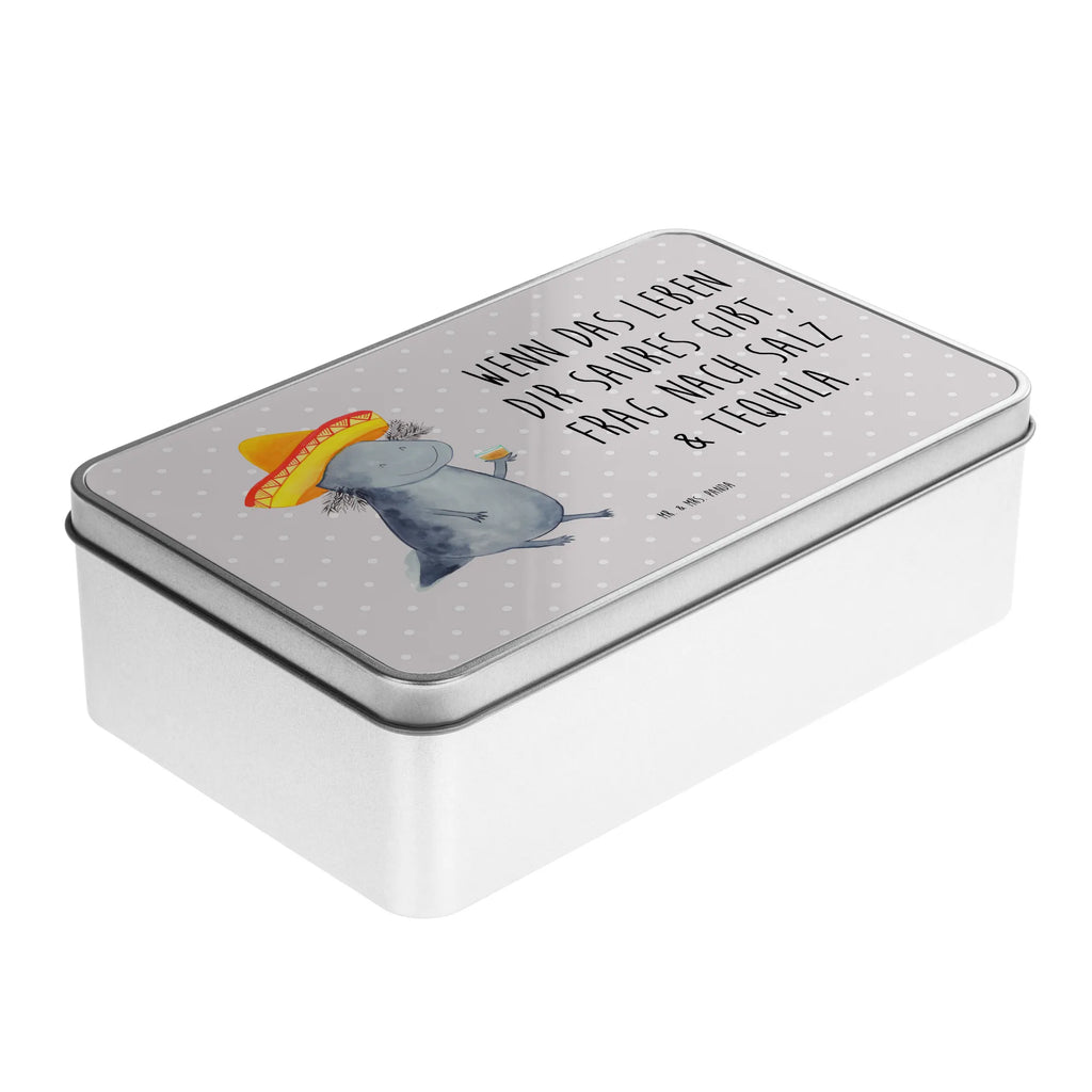 Metalldose rechteckig Axolotl Tequila Blechdose, Metalldose, Blechbox, Container, Keksdose, Vorratsdose, Vorratsbox, Döschen, Versperbox, Vesperdose, Aufbewahrungsdose, Aufbewahrungsbox, Aluminiumdose, Dose, Axolotl, Molch, Mexico, Mexiko, Sombrero, Zitrone, Tequila, Motivation, Spruch, Schwanzlurch, Lurch, Lurche, Axolot, Feuerdrache, Feuersalamander