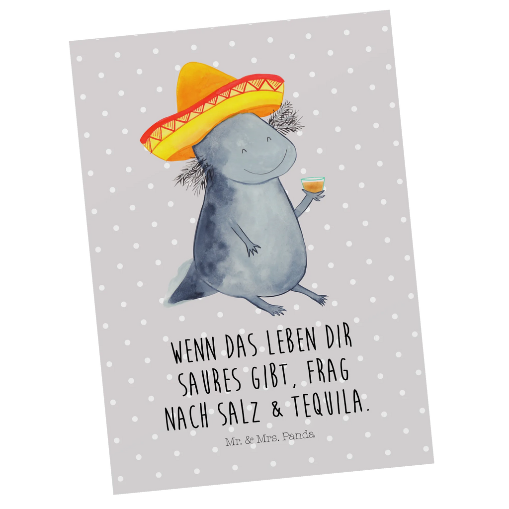 Postkarte Axolotl Tequila Postkarte, Karte, Geschenkkarte, Grußkarte, Einladung, Ansichtskarte, Geburtstagskarte, Einladungskarte, Dankeskarte, Ansichtskarten, Einladung Geburtstag, Einladungskarten Geburtstag, Axolotl, Molch, Mexico, Mexiko, Sombrero, Zitrone, Tequila, Motivation, Spruch, Schwanzlurch, Lurch, Lurche, Axolot, Feuerdrache, Feuersalamander