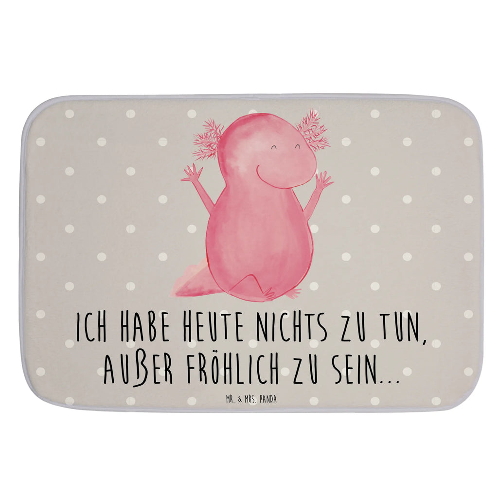 Badvorleger Axolotl Hurra Badematte, Badteppich, Duschvorleger, Badezimmerteppich, Badezimmermatte, Badvorleger, Duschmatte, Duschteppich, Badteppiche, Badgarnitur, Badematten, Teppich Badezimmer, Badezimmermatten, Axolotl, Molch, Axolot, Schwanzlurch, Lurch, Lurche, fröhlich, Spaß, Freude, Motivation, Zufriedenheit