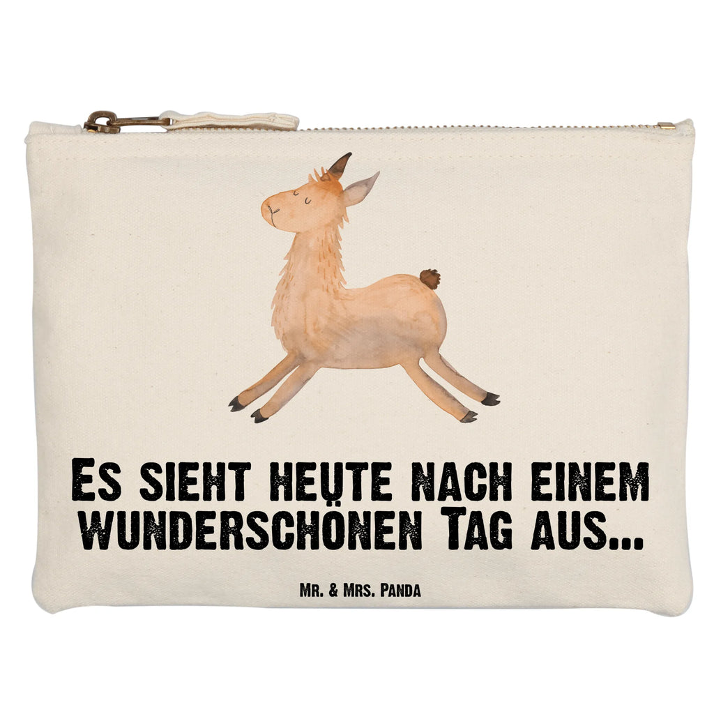 Schminktasche Lama Springen Schminktasche, Kosmetiktasche, Kosmetikbeutel, Stiftemäppchen, Etui, Federmappe, Makeup, XXL, Schminketui, Kosmetiketui, Schlamperetui, Lama, Alpaka, Lamas, Lieblingstag, Happy day, fröhlich, Glück, Freundin, Liebeskummer, Neustart, guten Morgen, Start, Prüfung, Abitur