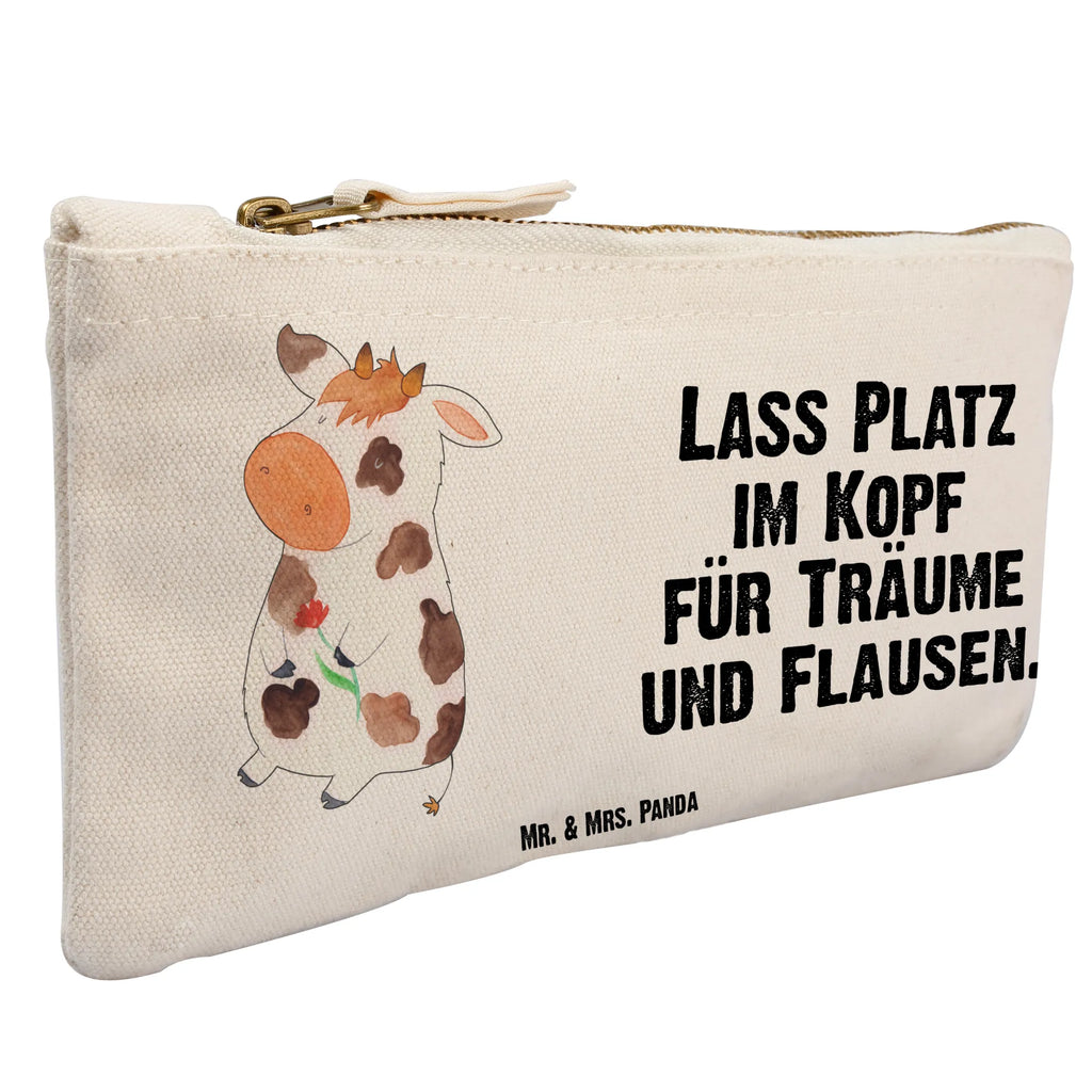 Schminktasche Kuh Schminktasche, Kosmetiktasche, Kosmetikbeutel, Stiftemäppchen, Etui, Federmappe, Makeup, XXL, Schminketui, Kosmetiketui, Schlamperetui, Bauernhof, Hoftiere, Landwirt, Landwirtin, Kuh, Kühe, Träume, Flausen, Spruch, Magie, Motivtion, Hof, Milch, Milchkuh