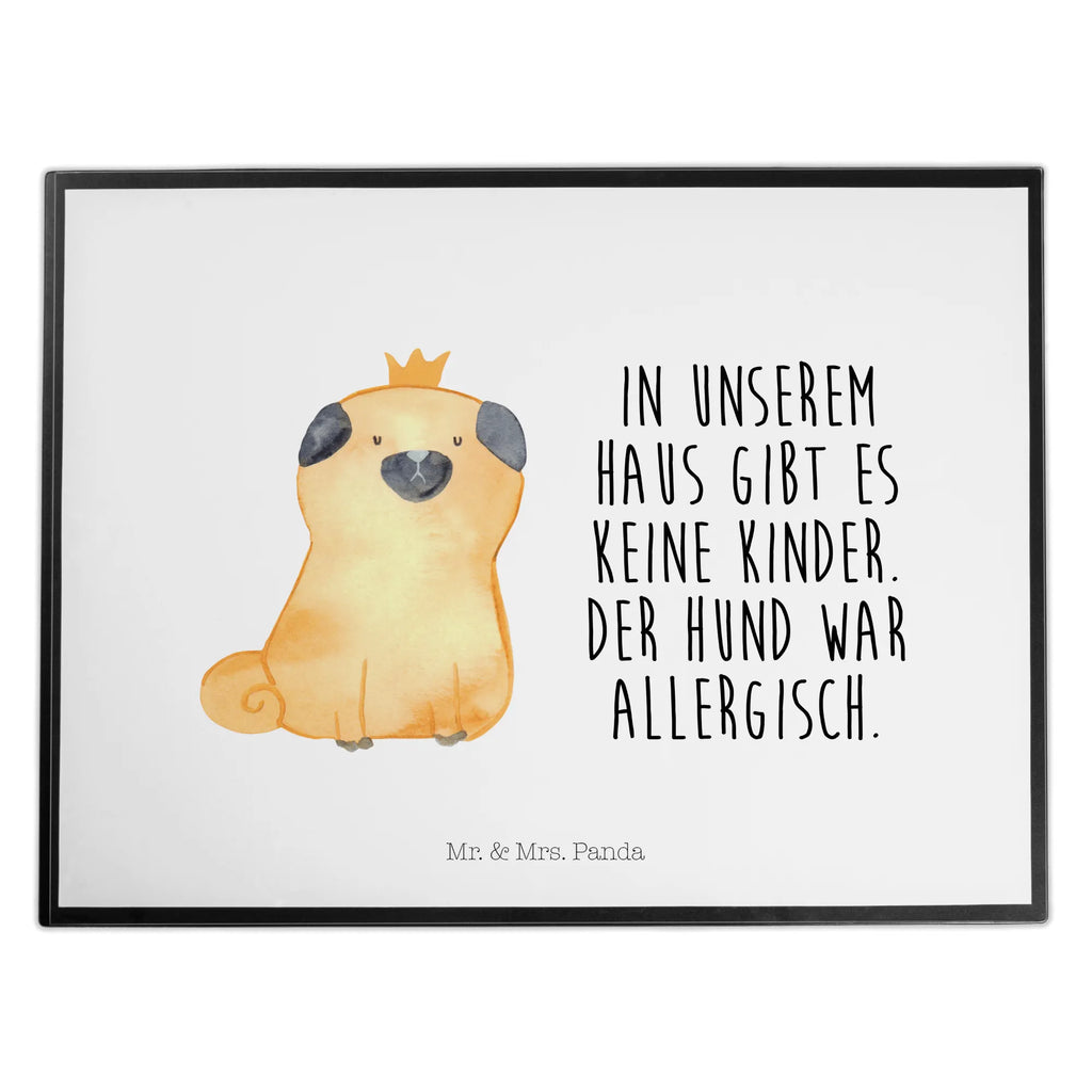 Schreibtischunterlage Mops Krone Schreibunterlage, Schreibtischauflage, Bürobedarf, Büroartikel, Schreibwaren, Schreibtisch Unterlagen, Schreibtischunterlage Groß, Hund, Hundemotiv, Haustier, Hunderasse, Tierliebhaber, Hundebesitzer, Sprüche, Mops, allergisch, kinderlos, Hausregel, Hundebesitzer. Spruch, lustig