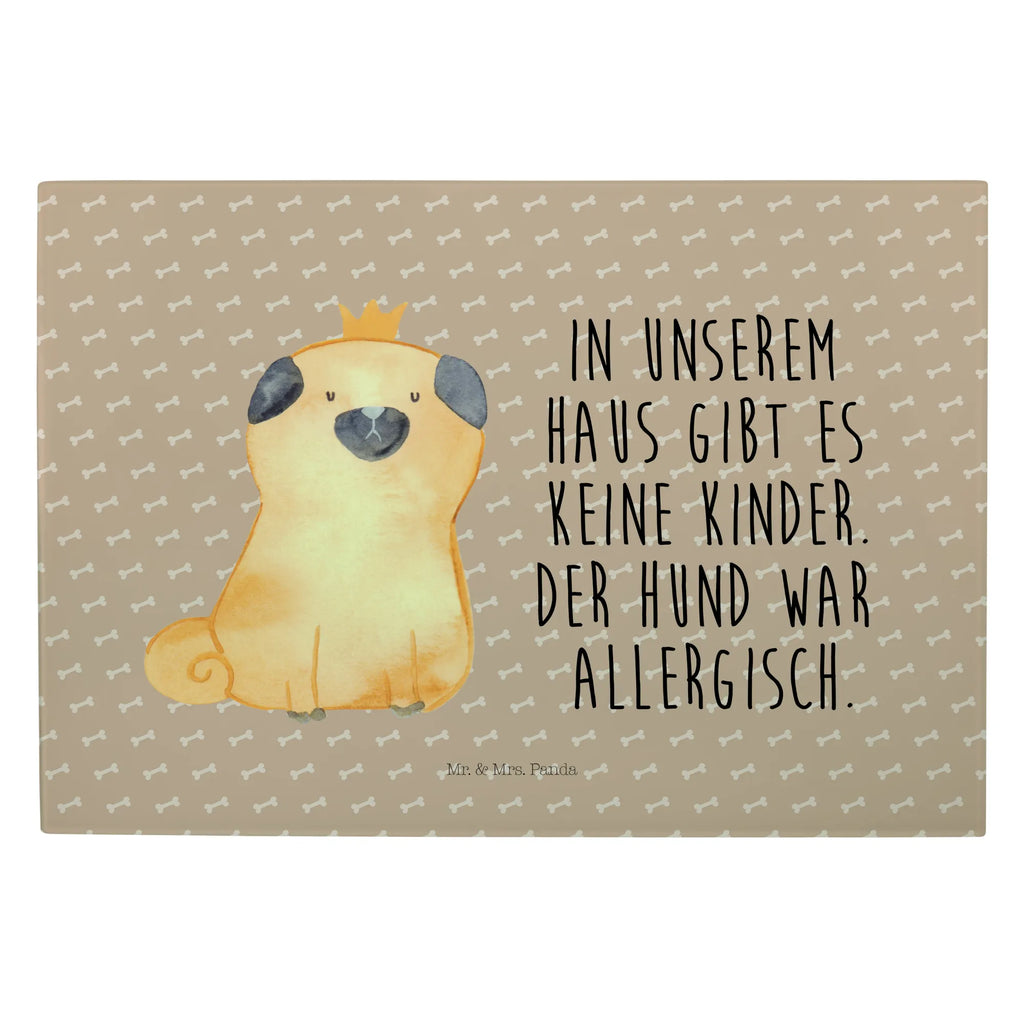 Glasschneidebrett Mops Krone Glasschneidebrett, Schneidebrett, Hund, Hundemotiv, Haustier, Hunderasse, Tierliebhaber, Hundebesitzer, Sprüche, Mops, allergisch, kinderlos, Hausregel, Hundebesitzer. Spruch, lustig