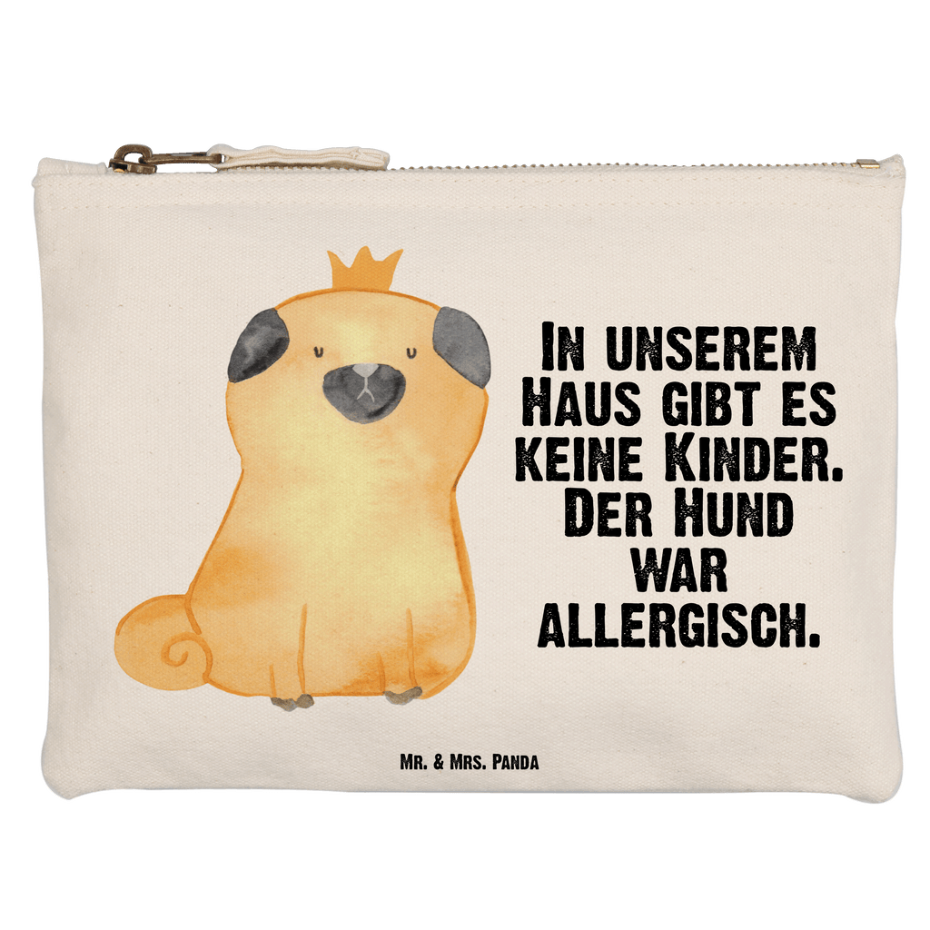 Schminktasche Mops Krone Schminktasche, Kosmetiktasche, Kosmetikbeutel, Stiftemäppchen, Etui, Federmappe, Makeup, XXL, Schminketui, Kosmetiketui, Schlamperetui, Hund, Hundemotiv, Haustier, Hunderasse, Tierliebhaber, Hundebesitzer, Sprüche, Mops, allergisch, kinderlos, Hausregel, Hundebesitzer. Spruch, lustig