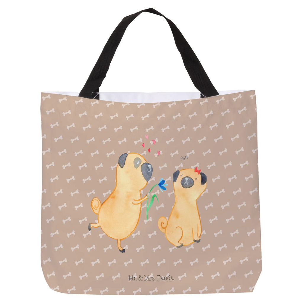 Shopper Mops verliebt Beutel, Einkaufstasche, Tasche, Strandtasche, Einkaufsbeutel, Shopper, Schultasche, Freizeittasche, Tragebeutel, Schulbeutel, Alltagstasche, Hund, Hundemotiv, Haustier, Hunderasse, Tierliebhaber, Hundebesitzer, Sprüche, Mops, Möpse, Hundeliebe, verliebt, Liebe, Liebesspruch. Verlobt, Geschenk Freund, Partner