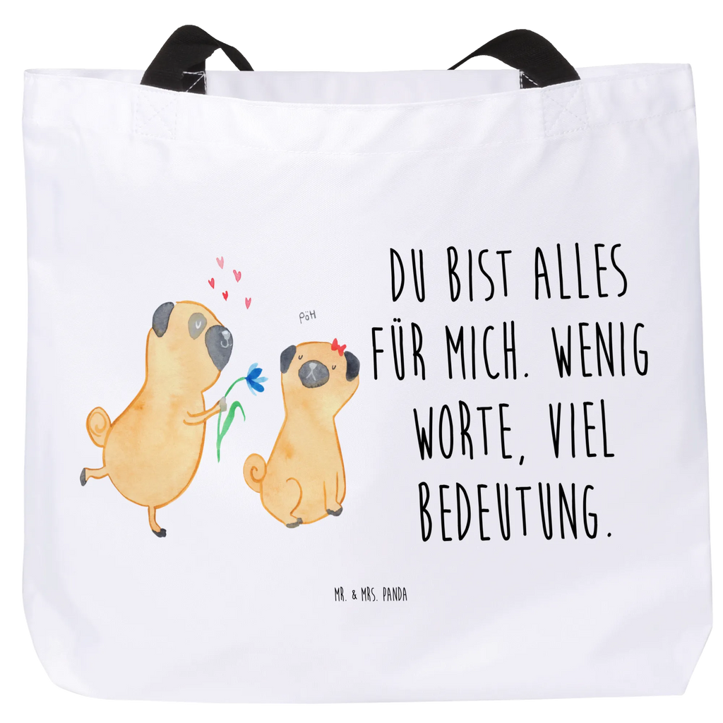 Shopper Mops Verliebt Beutel, Einkaufstasche, Tasche, Strandtasche, Einkaufsbeutel, Shopper, Schultasche, Freizeittasche, Tragebeutel, Schulbeutel, Alltagstasche, Hund, Hundemotiv, Haustier, Hunderasse, Tierliebhaber, Hundebesitzer, Sprüche, Mops, Möpse, Hundeliebe, verliebt, Liebe, Liebesspruch. Verlobt, Geschenk Freund, Partner