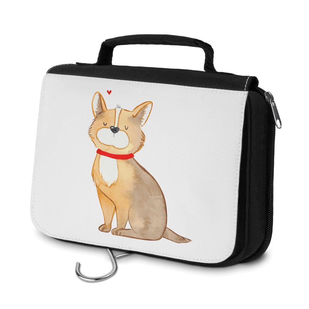 Kulturbeutel Hund Glück Kulturbeutel, Zum Aufhängen, Waschtasche, Kosmetiktasche, Damen, Herren, Aufbewahrungstasche, Schminktasche, Kosmetikbeutel, Organizer, Kulturtasche, Schminkutensil, Hund, Hundemotiv, Haustier, Hunderasse, Tierliebhaber, Hundebesitzer, Sprüche, Corgie, Hundeliebe, Spruch, Hundemama, Liebe