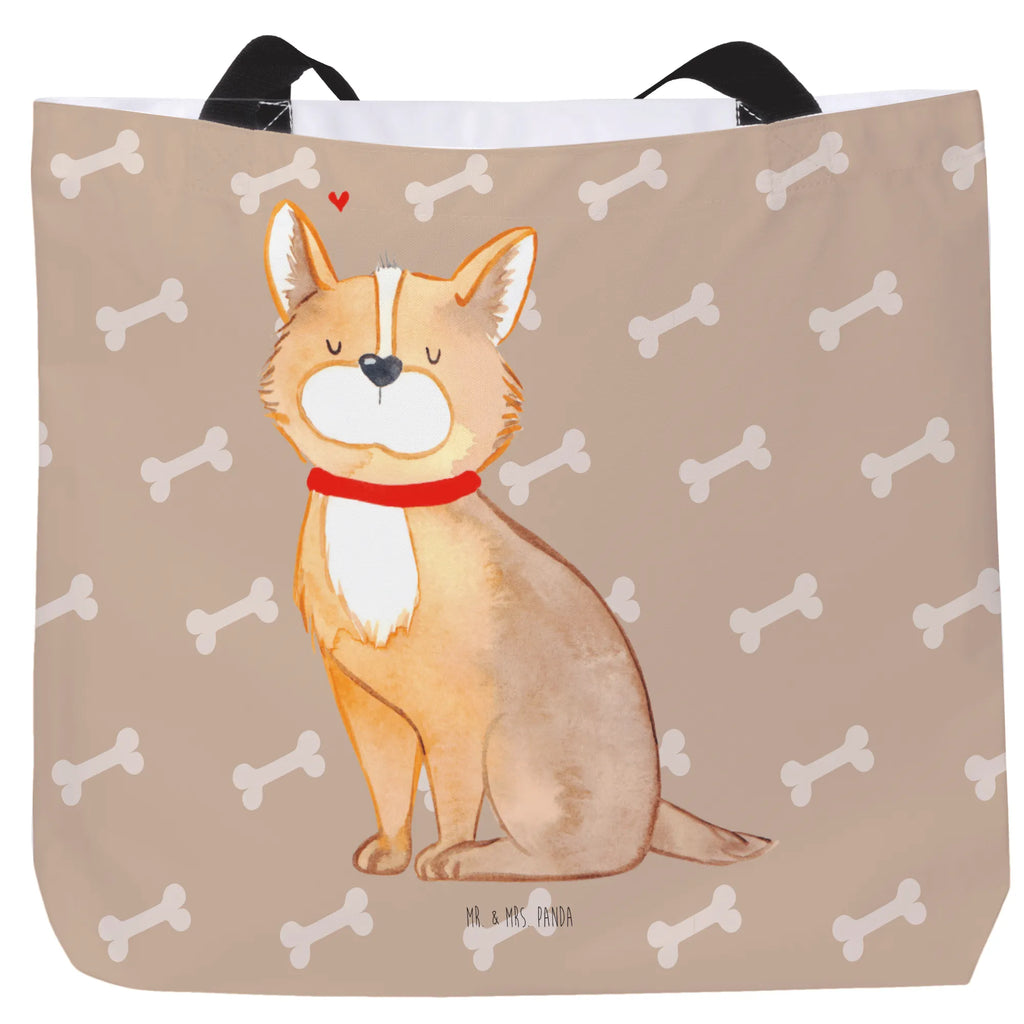 Shopper Hund Glück Beutel, Einkaufstasche, Tasche, Strandtasche, Einkaufsbeutel, Shopper, Schultasche, Freizeittasche, Tragebeutel, Schulbeutel, Alltagstasche, Hund, Hundemotiv, Haustier, Hunderasse, Tierliebhaber, Hundebesitzer, Sprüche, Corgie, Hundeliebe, Spruch, Hundemama, Liebe