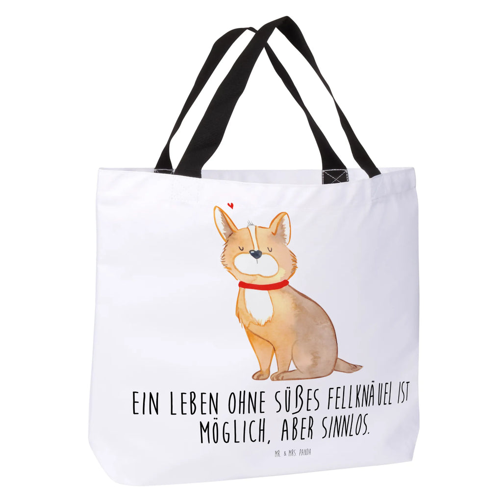 Shopper Hund Glück Beutel, Einkaufstasche, Tasche, Strandtasche, Einkaufsbeutel, Shopper, Schultasche, Freizeittasche, Tragebeutel, Schulbeutel, Alltagstasche, Hund, Hundemotiv, Haustier, Hunderasse, Tierliebhaber, Hundebesitzer, Sprüche, Corgie, Hundeliebe, Spruch, Hundemama, Liebe