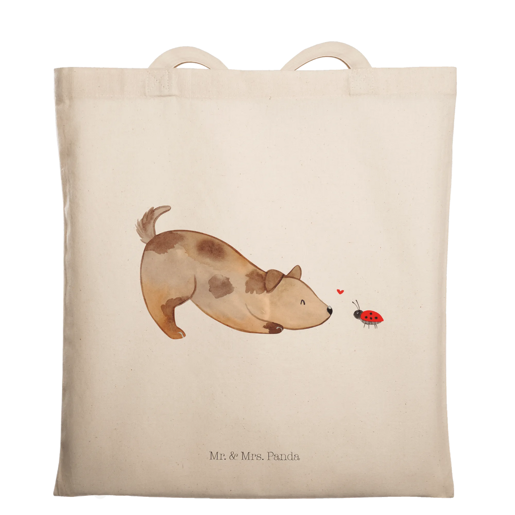 Tragetasche Hund Marienkäfer Beuteltasche, Beutel, Einkaufstasche, Jutebeutel, Stoffbeutel, Tasche, Shopper, Umhängetasche, Strandtasche, Schultertasche, Stofftasche, Tragetasche, Badetasche, Jutetasche, Einkaufstüte, Laptoptasche, Hund, Hundemotiv, Haustier, Hunderasse, Tierliebhaber, Hundebesitzer, Sprüche, Hunde, Hundespruch, Marienkäfer, Mischling, Mischlinghund