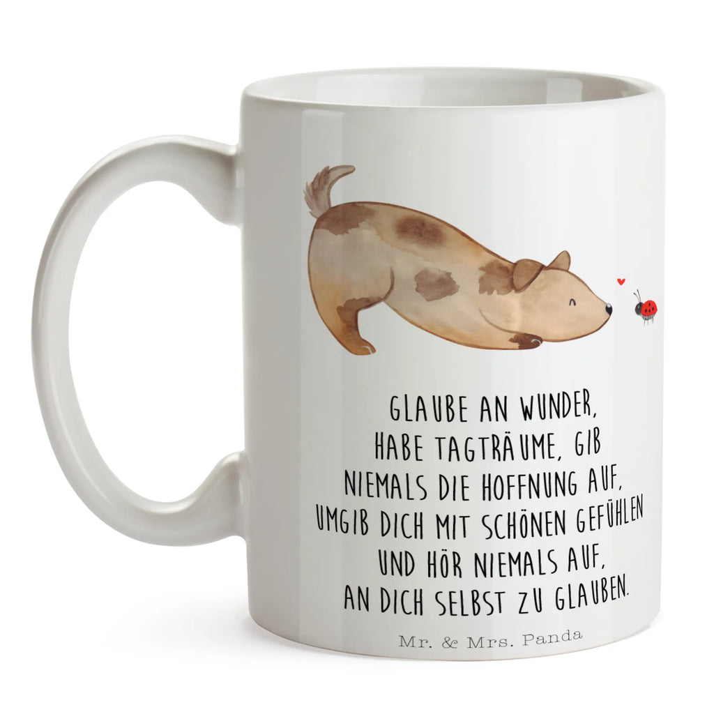 Tasse Hund Marienkäfer Tasse, Kaffeetasse, Teetasse, Becher, Kaffeebecher, Teebecher, Keramiktasse, Porzellantasse, Büro Tasse, Geschenk Tasse, Tasse Sprüche, Tasse Motive, Kaffeetassen, Tasse bedrucken, Designer Tasse, Cappuccino Tassen, Schöne Teetassen, Hund, Hundemotiv, Haustier, Hunderasse, Tierliebhaber, Hundebesitzer, Sprüche, Hunde, Hundespruch, Marienkäfer, Mischling, Mischlinghund