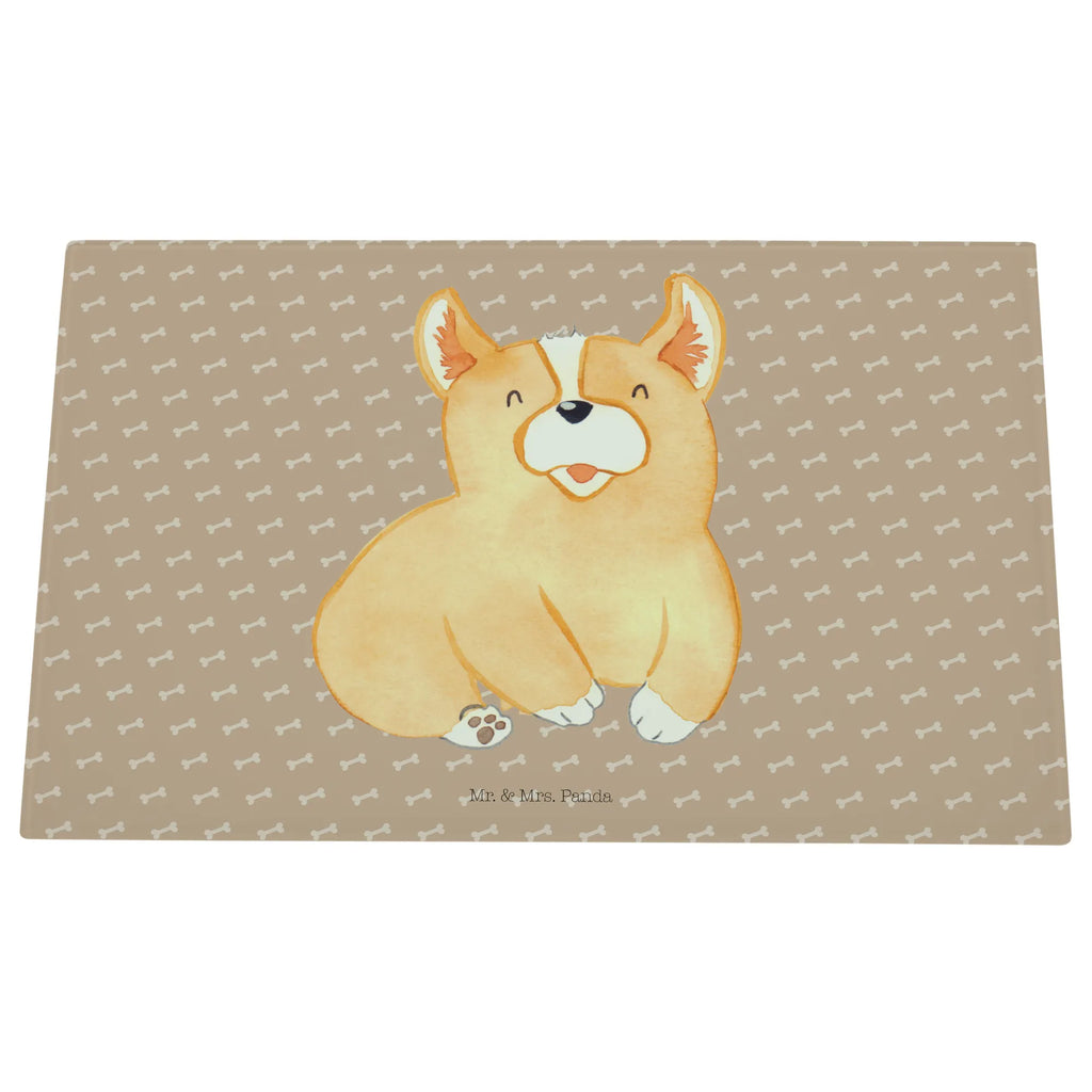 Glasschneidebrett Corgie Glasschneidebrett, Schneidebrett, Hund, Hundemotiv, Haustier, Hunderasse, Tierliebhaber, Hundebesitzer, Sprüche, Corgie, Welsh Corgie Pembroke, britisch, Motivation, Spruch, Hundespruch, Lebensfreude