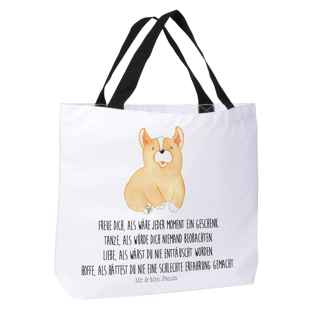 Shopper Corgie Beutel, Einkaufstasche, Tasche, Strandtasche, Einkaufsbeutel, Shopper, Schultasche, Freizeittasche, Tragebeutel, Schulbeutel, Alltagstasche, Hund, Hundemotiv, Haustier, Hunderasse, Tierliebhaber, Hundebesitzer, Sprüche, Corgie, Welsh Corgie Pembroke, britisch, Motivation, Spruch, Hundespruch, Lebensfreude