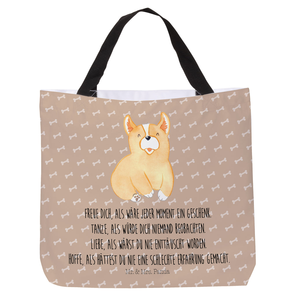 Shopper Corgie Beutel, Einkaufstasche, Tasche, Strandtasche, Einkaufsbeutel, Shopper, Schultasche, Freizeittasche, Tragebeutel, Schulbeutel, Alltagstasche, Hund, Hundemotiv, Haustier, Hunderasse, Tierliebhaber, Hundebesitzer, Sprüche, Corgie, Welsh Corgie Pembroke, britisch, Motivation, Spruch, Hundespruch, Lebensfreude