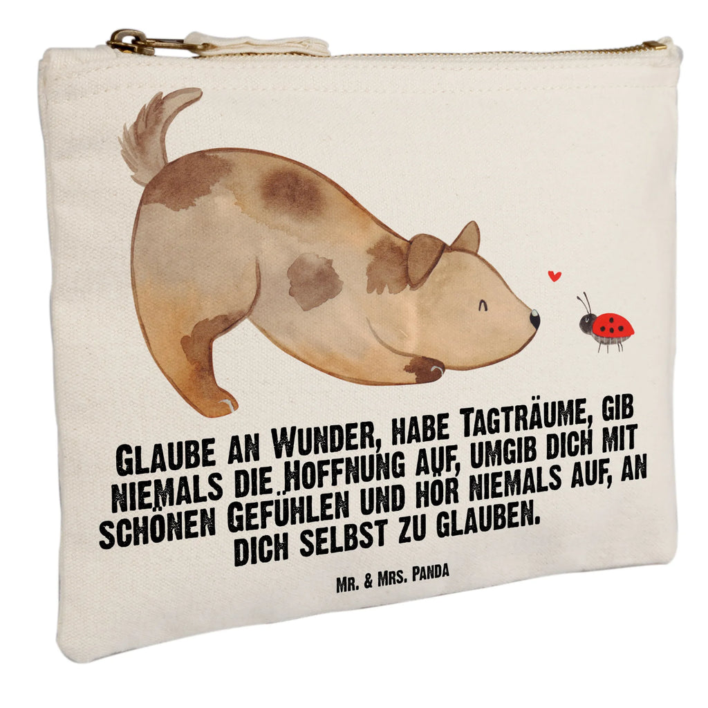 Schminktasche Hund Marienkäfer Schminktasche, Kosmetiktasche, Kosmetikbeutel, Stiftemäppchen, Etui, Federmappe, Makeup, XXL, Schminketui, Kosmetiketui, Schlamperetui, Hund, Hundemotiv, Haustier, Hunderasse, Tierliebhaber, Hundebesitzer, Sprüche, Hunde, Hundespruch, Marienkäfer, Mischling, Mischlinghund