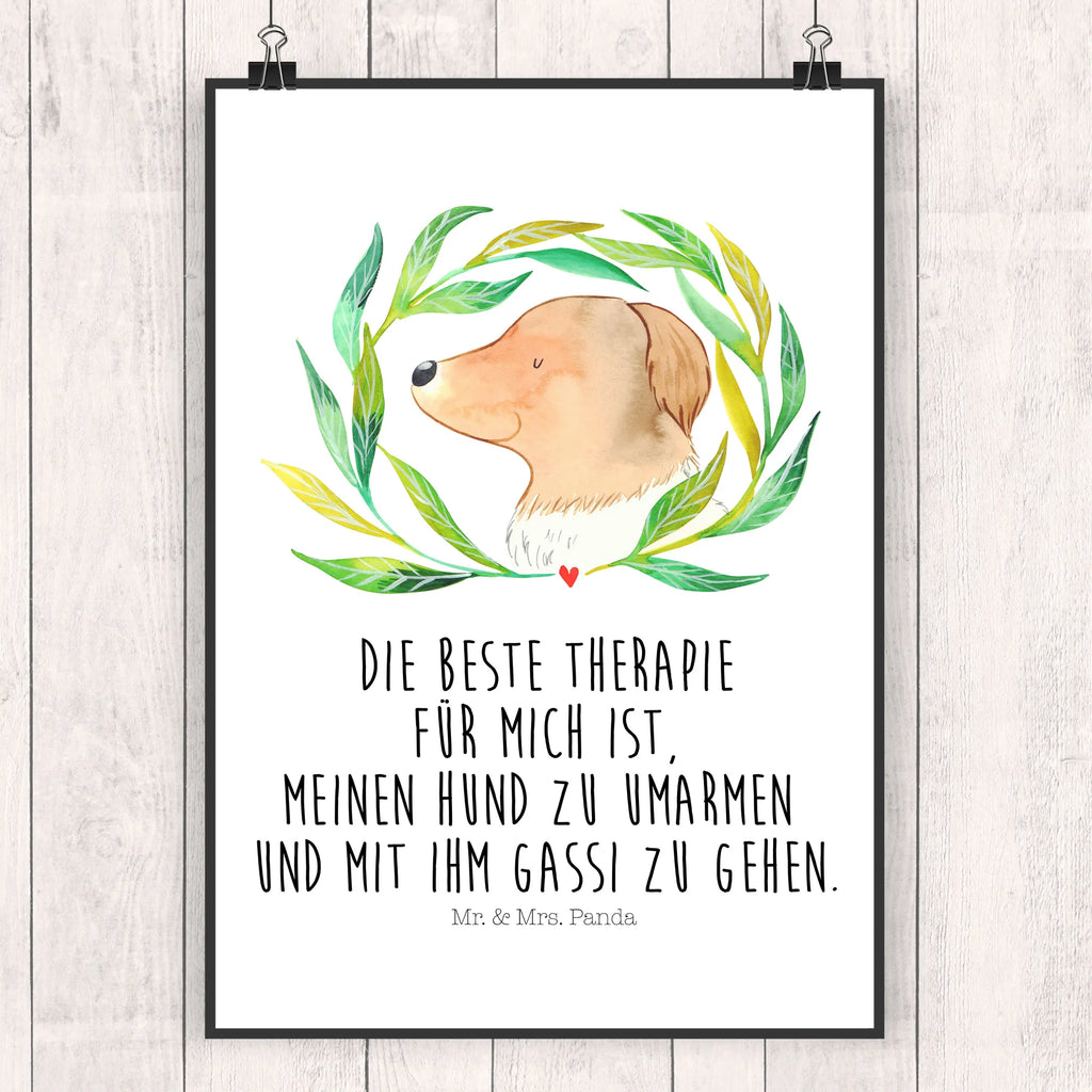 Poster Hund Blumen Poster, Wandposter, Bild, Wanddeko, Küchenposter, Kinderposter, Wanddeko Bild, Raumdekoration, Wanddekoration, Handgemaltes Poster, Mr. & Mrs. Panda Poster, Designposter, Kunstdruck, Posterdruck, Hund, Hundemotiv, Haustier, Hunderasse, Tierliebhaber, Hundebesitzer, Sprüche, Ranke, Therapie, Selbsttherapie, Hundeliebe, Hundeglück, Hunde