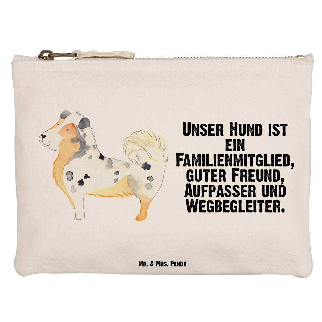 Schminktasche Hund Australien Shepherd Schminktasche, Kosmetiktasche, Kosmetikbeutel, Stiftemäppchen, Etui, Federmappe, Makeup, XXL, Schminketui, Kosmetiketui, Schlamperetui, Hund, Hundemotiv, Haustier, Hunderasse, Tierliebhaber, Hundebesitzer, Sprüche, Australien Shepherd, Shepherd, Hundeliebe, Familienhund, Spruch