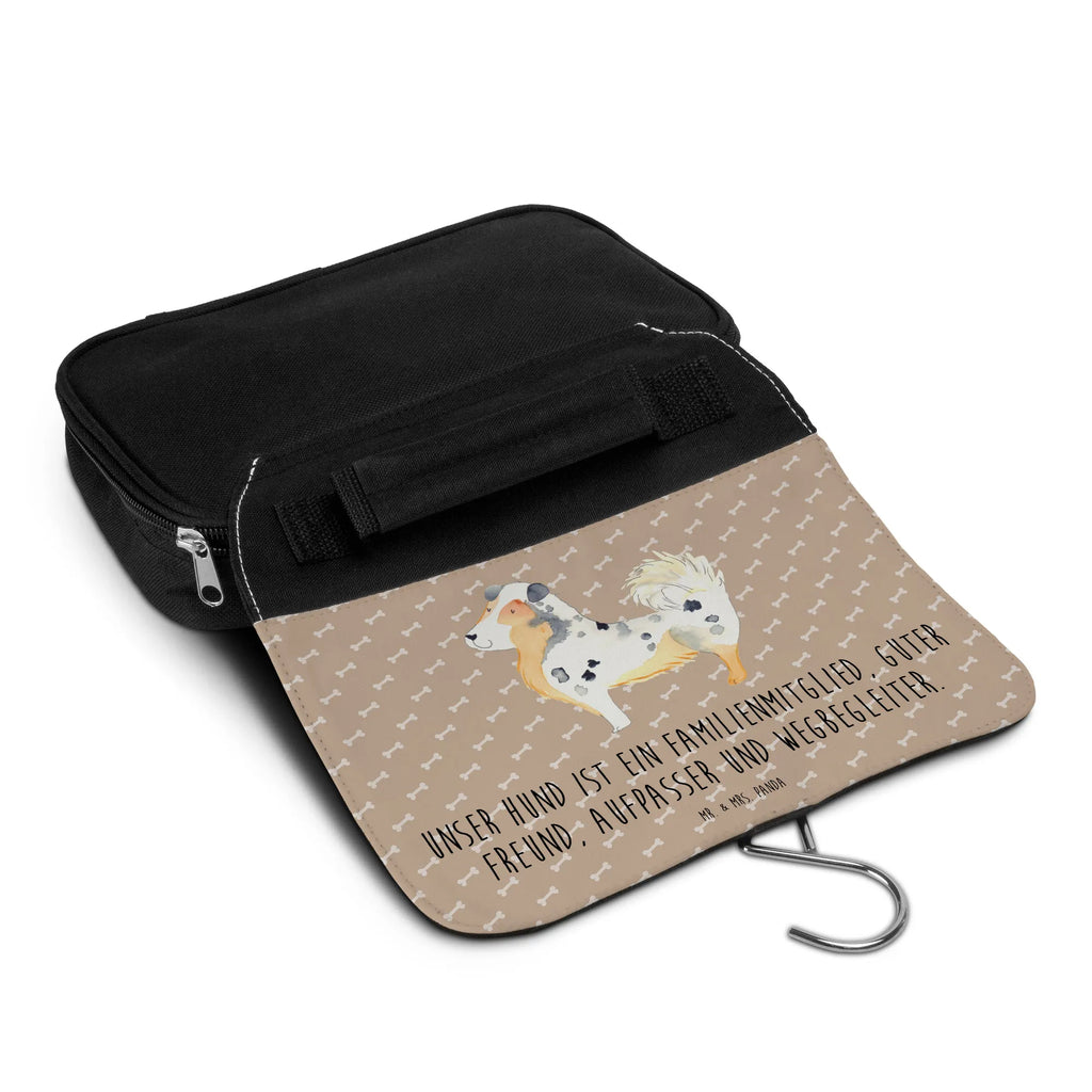 Kulturbeutel Hund Australien Shepherd Kulturbeutel, Zum Aufhängen, Waschtasche, Kosmetiktasche, Damen, Herren, Aufbewahrungstasche, Schminktasche, Kosmetikbeutel, Organizer, Kulturtasche, Schminkutensil, Hund, Hundemotiv, Haustier, Hunderasse, Tierliebhaber, Hundebesitzer, Sprüche, Australien Shepherd, Shepherd, Hundeliebe, Familienhund, Spruch