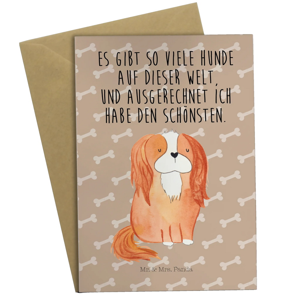 Grußkarte Hund Cavalier King Charles Spaniel Grußkarte, Klappkarte, Einladungskarte, Glückwunschkarte, Hochzeitskarte, Geburtstagskarte, Karte, Ansichtskarten, Hund, Hundemotiv, Haustier, Hunderasse, Tierliebhaber, Hundebesitzer, Sprüche, Cavalier King Charles Spaniel, Cockerspaniel, Spaniel, Spruch, schönster Hund