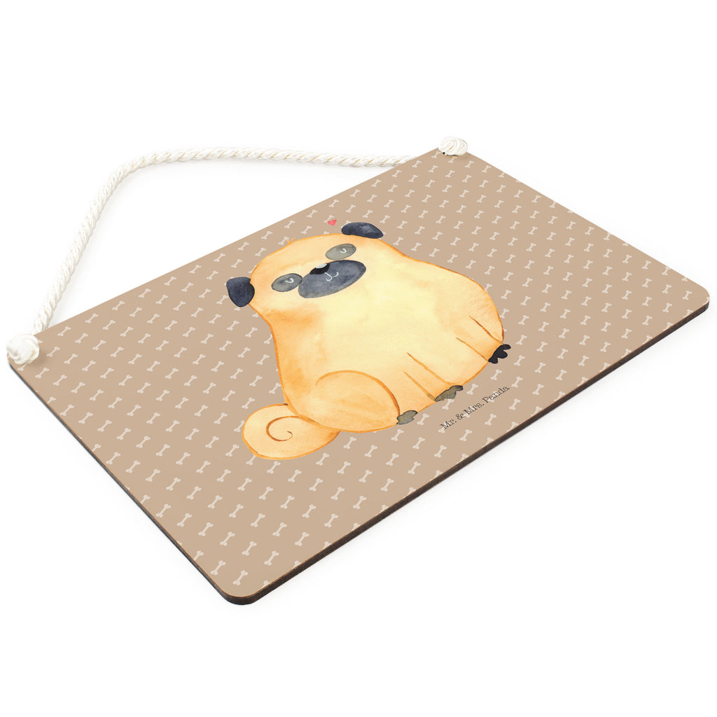 Deko Schild Mops Dekoschild, Deko Schild, Schild, Tür Schild, Türschild, Holzschild, Wandschild, Wanddeko, Hund, Hundemotiv, Haustier, Hunderasse, Tierliebhaber, Hundebesitzer, Sprüche, Mops, Liebe, Hundeliebe