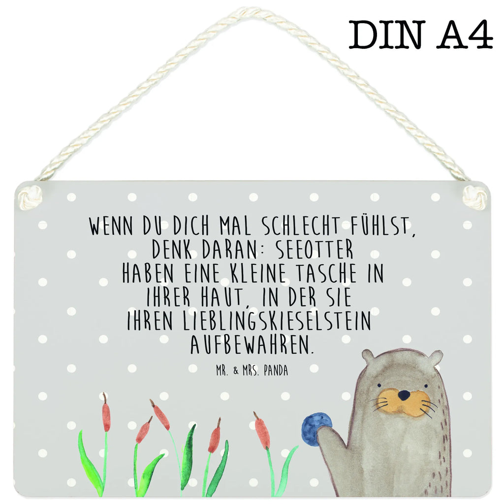 Deko Schild Otter Stein Dekoschild, Deko Schild, Schild, Tür Schild, Türschild, Holzschild, Wandschild, Wanddeko, Otter, Fischotter, Seeotter, Otter Seeotter See Otter