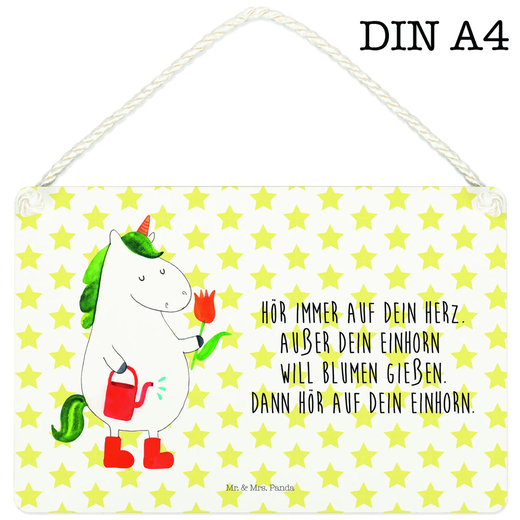 Deko Schild Einhorn Gärtner Dekoschild, Deko Schild, Schild, Tür Schild, Türschild, Holzschild, Wandschild, Wanddeko, Einhorn, Einhörner, Einhorn Deko, Pegasus, Unicorn, Luftballon, Gießkanne, Giesskanne, Lebenslust, Freude, Blume, Freundin, Garten, Stiefel