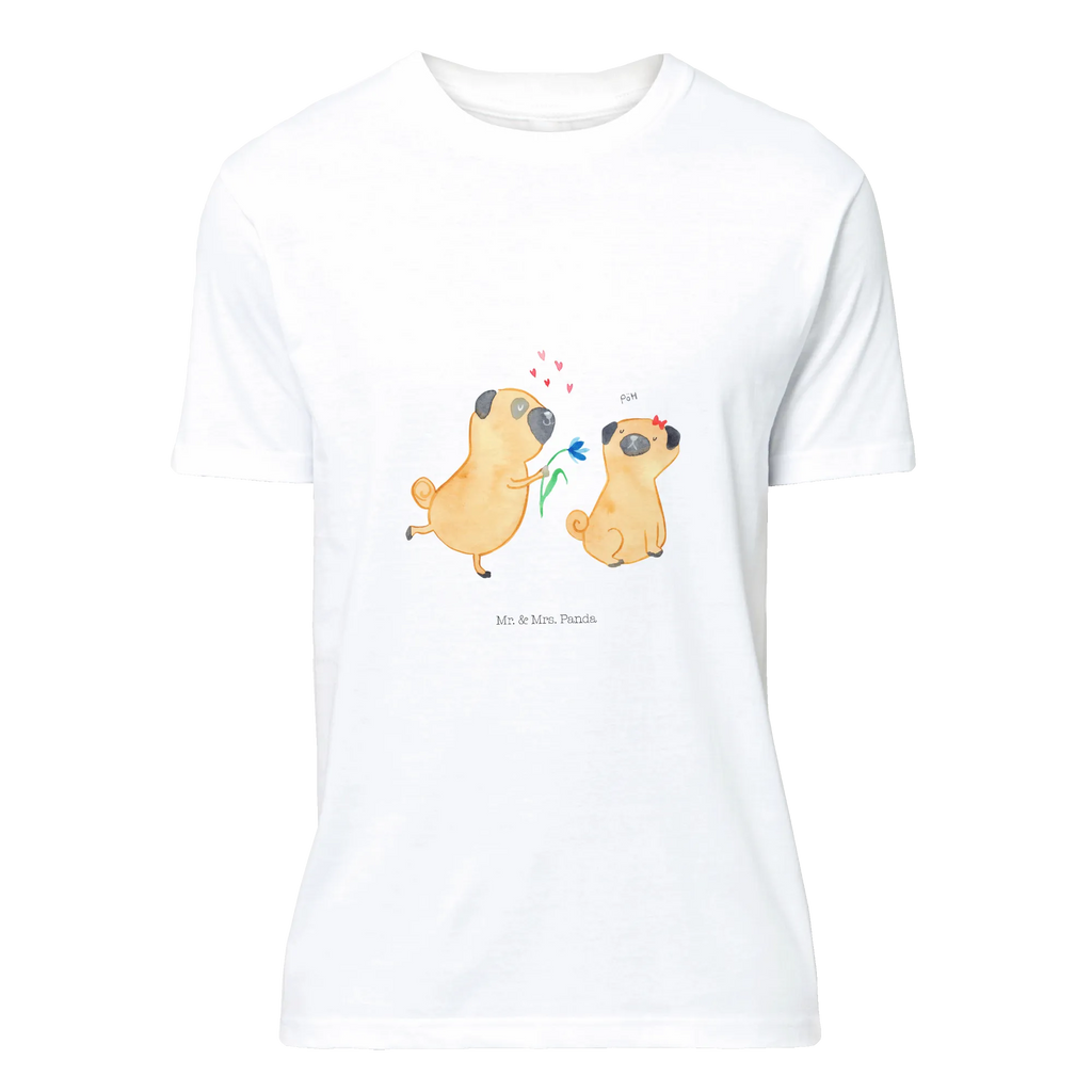 T-Shirt Standard Mops Verliebt T-Shirt, Shirt, Tshirt, Lustiges T-Shirt, T-Shirt mit Spruch, Party, Junggesellenabschied, Jubiläum, Geburstag, Herrn, Damen, Männer, Frauen, Schlafshirt, Nachthemd, Sprüche, Hund, Hundemotiv, Haustier, Hunderasse, Tierliebhaber, Hundebesitzer, Mops, Möpse, Hundeliebe, verliebt, Liebe, Liebesspruch. Verlobt, Geschenk Freund, Partner