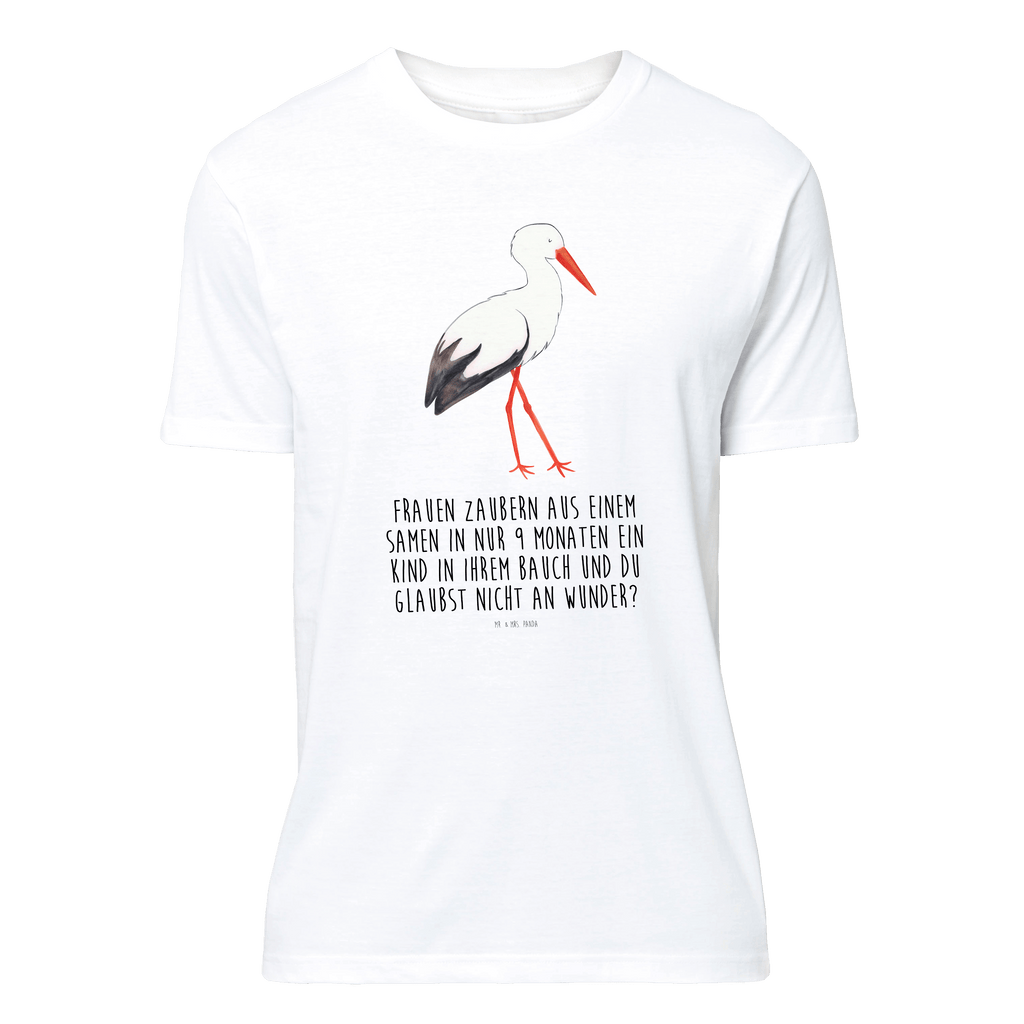 T-Shirt Standard Storch T-Shirt, Shirt, Tshirt, Lustiges T-Shirt, T-Shirt mit Spruch, Party, Junggesellenabschied, Jubiläum, Geburstag, Herrn, Damen, Männer, Frauen, Schlafshirt, Nachthemd, Sprüche, Tiermotive, Gute Laune, lustige Sprüche, Tiere, Storch, Störche, Schwangerschaft, Geburt, Mutter, Mütter, Mutter werden, Schwanger, Babybauch, Baby