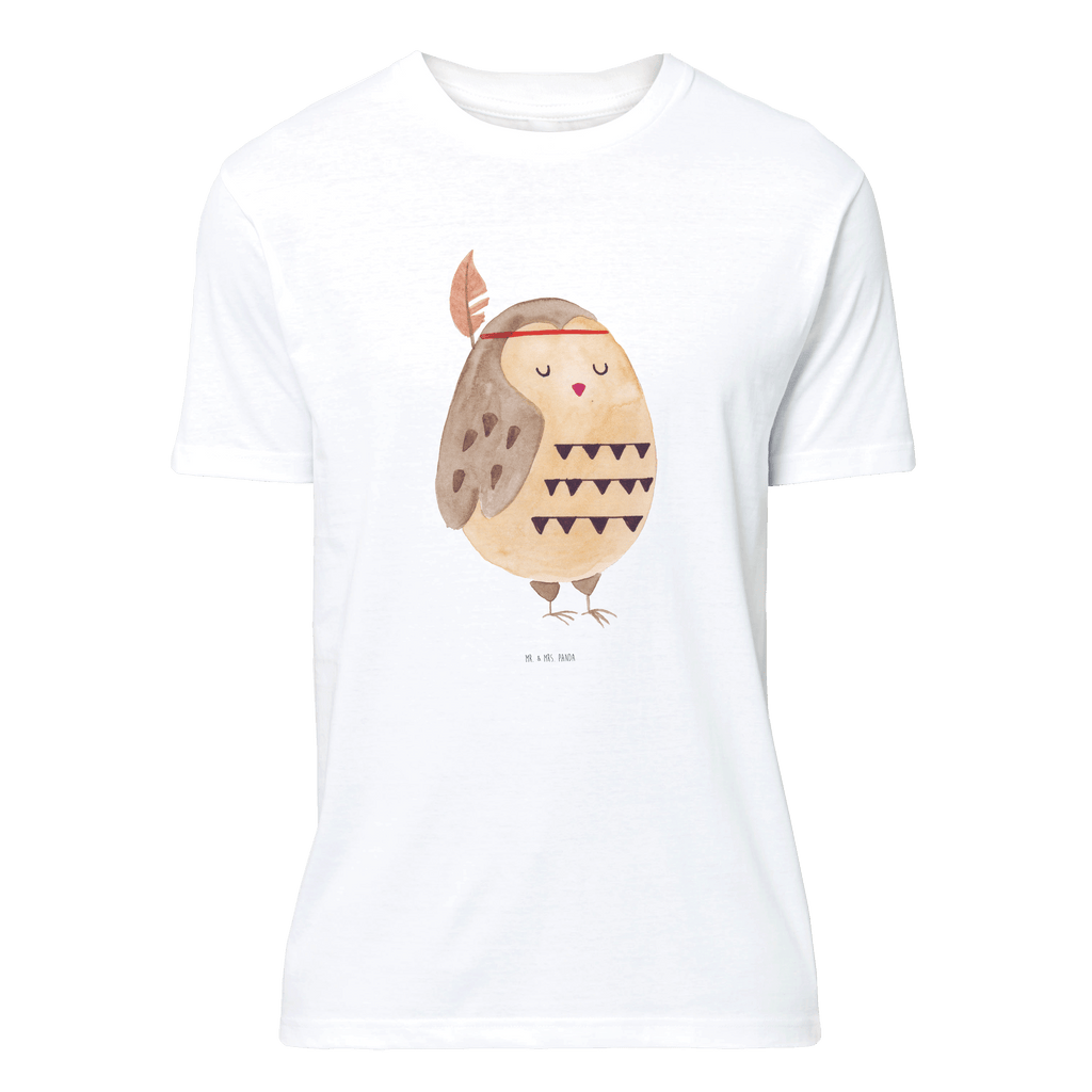 T-Shirt Standard Eule Federschmuck T-Shirt, Shirt, Tshirt, Lustiges T-Shirt, T-Shirt mit Spruch, Party, Junggesellenabschied, Jubiläum, Geburstag, Herrn, Damen, Männer, Frauen, Schlafshirt, Nachthemd, Sprüche, Eule, Eule Deko, Owl, Das Leben ist ein Abenteuer, Reisespruch, Federschmuck, Dekoration