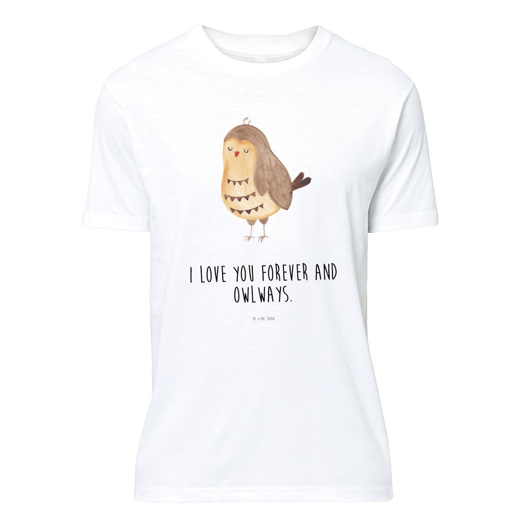 T-Shirt Standard Eule Zufrieden T-Shirt, Shirt, Tshirt, Lustiges T-Shirt, T-Shirt mit Spruch, Party, Junggesellenabschied, Jubiläum, Geburstag, Herrn, Damen, Männer, Frauen, Schlafshirt, Nachthemd, Sprüche, Eule, Eule Spruch, Eule deko, Owl, Liebe Spruch, Romantisch, Wortspiel lustig, Spruch schön, Geschenk Hochzeitstag