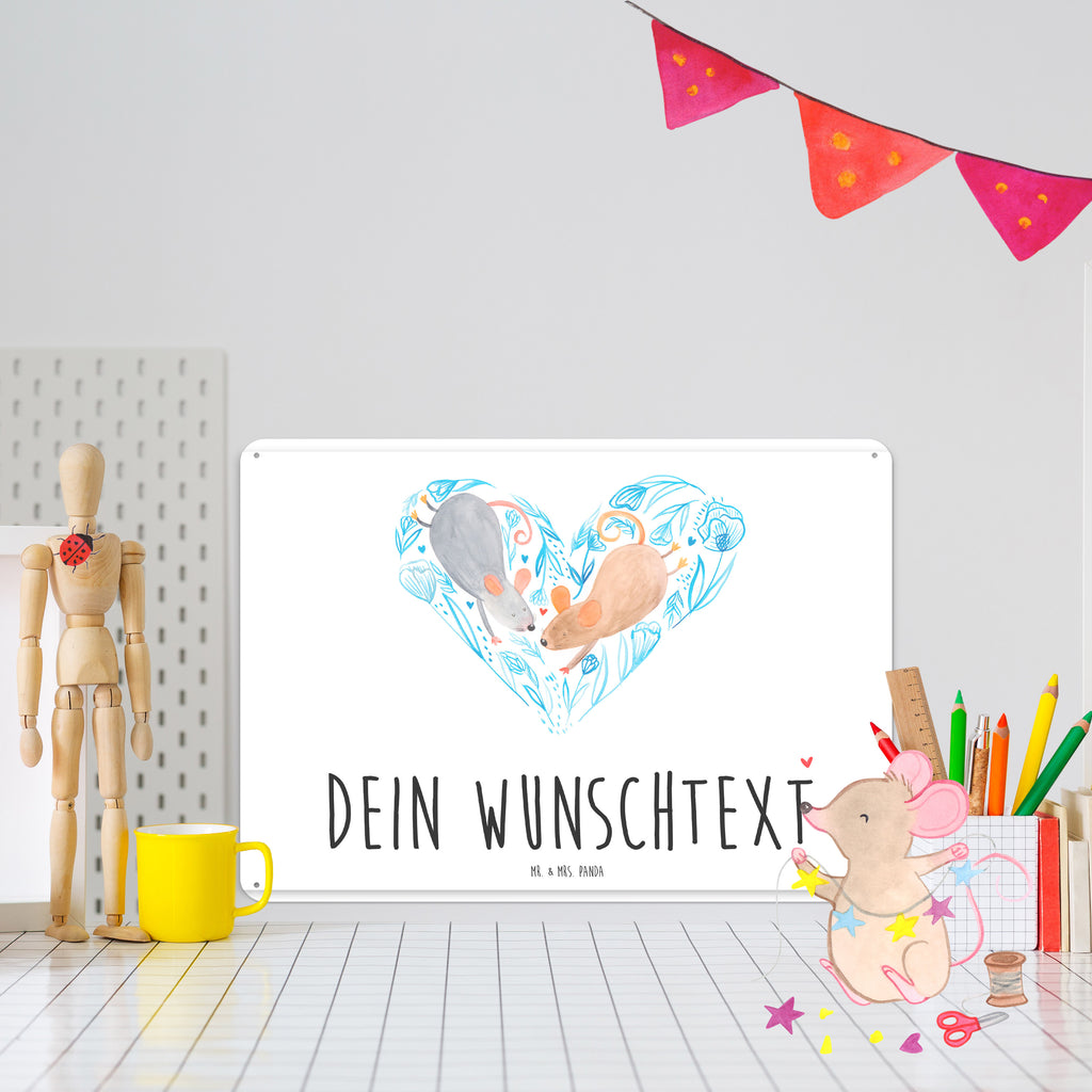 Personalisiertes Blechschild Mäuse Herz Blechschild, Metallschild, Geschenk Schild, Schild, Magnet-Metall-Schild, Deko Schild, Wandschild, Wand-Dekoration, Türschild, Liebe, Partner, Freund, Freundin, Ehemann, Ehefrau, Heiraten, Verlobung, Heiratsantrag, Liebesgeschenk, Jahrestag, Hocheitstag, Maus, Mäuse, Liebesbotschaft, Liebesbeweis, Hochzeit, Lieblingsmensch, Gemeinsamkeit, Love, Geschenk für zwei