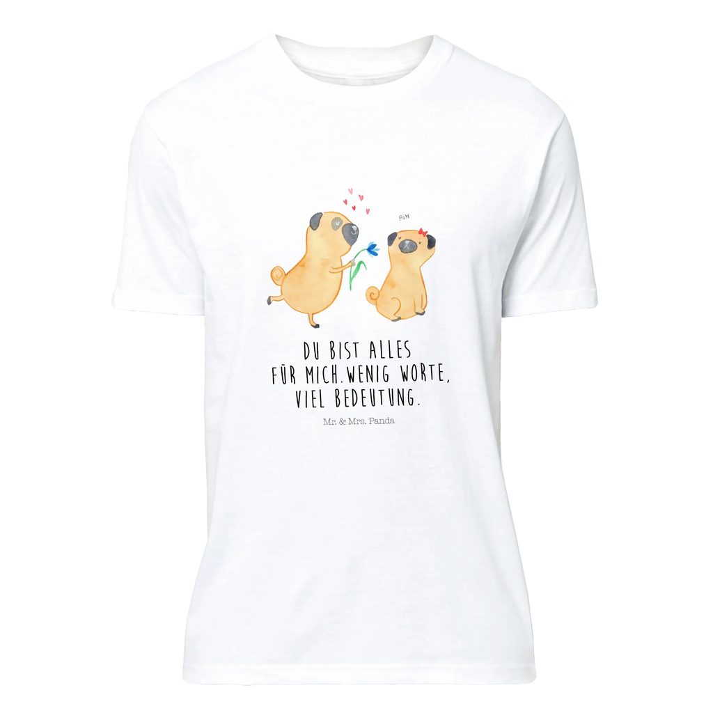 T-Shirt Standard Mops Verliebt T-Shirt, Shirt, Tshirt, Lustiges T-Shirt, T-Shirt mit Spruch, Party, Junggesellenabschied, Jubiläum, Geburstag, Herrn, Damen, Männer, Frauen, Schlafshirt, Nachthemd, Sprüche, Hund, Hundemotiv, Haustier, Hunderasse, Tierliebhaber, Hundebesitzer, Mops, Möpse, Hundeliebe, verliebt, Liebe, Liebesspruch. Verlobt, Geschenk Freund, Partner