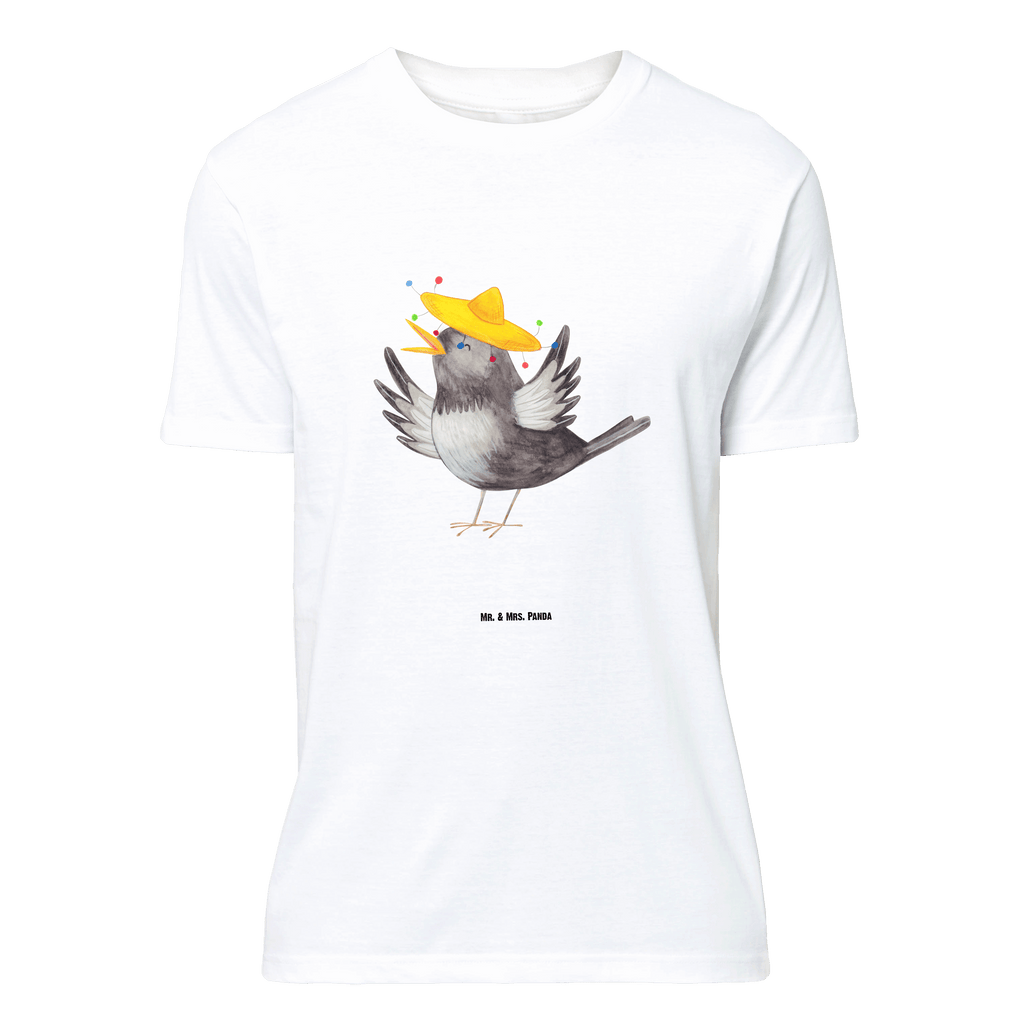 T-Shirt Standard Rabe Sombrero T-Shirt, Shirt, Tshirt, Lustiges T-Shirt, T-Shirt mit Spruch, Party, Junggesellenabschied, Jubiläum, Geburstag, Herrn, Damen, Männer, Frauen, Schlafshirt, Nachthemd, Sprüche, Tiermotive, Gute Laune, lustige Sprüche, Tiere, Rabe, Vogel, Vögel, Spruch positiv, fröhlich sein, glücklich sein, Glück Spruch, froh, Elster, Motivation