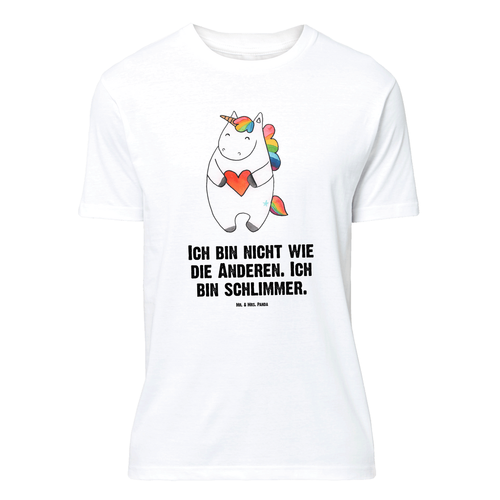 T-Shirt Standard Einhorn Herz T-Shirt, Shirt, Tshirt, Lustiges T-Shirt, T-Shirt mit Spruch, Party, Junggesellenabschied, Jubiläum, Geburstag, Herrn, Damen, Männer, Frauen, Schlafshirt, Nachthemd, Sprüche, Einhorn, Einhörner, Einhorn Deko, Pegasus, Unicorn, Herz, schlimm, böse, witzig, lustig, Freundin, anders, bunt