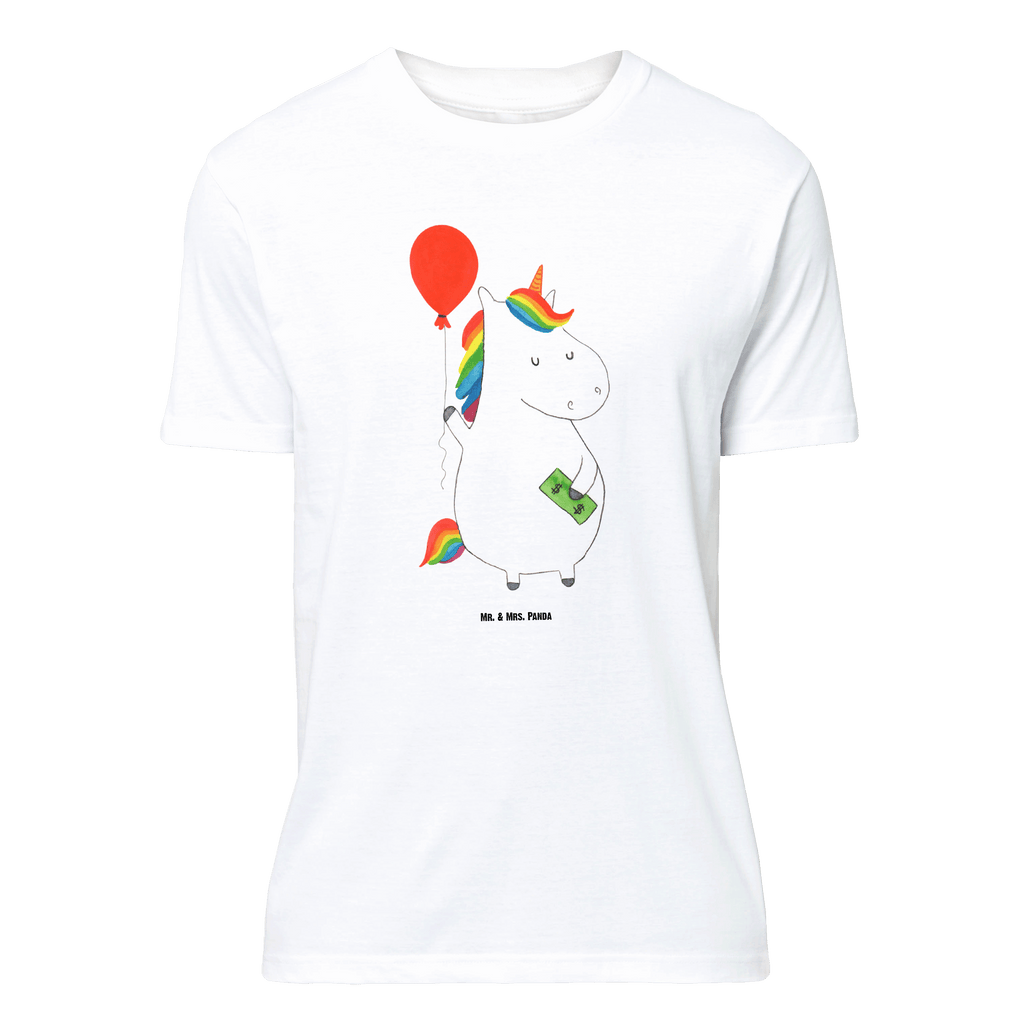 T-Shirt Standard Einhorn Luftballon T-Shirt, Shirt, Tshirt, Lustiges T-Shirt, T-Shirt mit Spruch, Party, Junggesellenabschied, Jubiläum, Geburstag, Herrn, Damen, Männer, Frauen, Schlafshirt, Nachthemd, Sprüche, Einhorn, Einhörner, Einhorn Deko, Pegasus, Unicorn, Luftballon, Geld, Lebenslust, Freude, Geschenk, Freundin