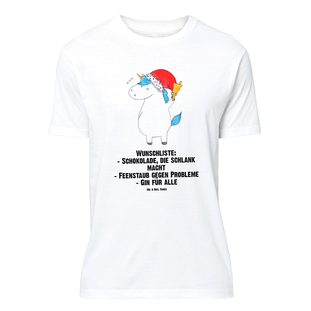 T-Shirt Standard Einhorn Weihnachtsmann T-Shirt, Shirt, Tshirt, Lustiges T-Shirt, T-Shirt mit Spruch, Party, Junggesellenabschied, Jubiläum, Geburstag, Herrn, Damen, Männer, Frauen, Schlafshirt, Nachthemd, Sprüche, Einhorn, Einhörner, Einhorn Deko, Pegasus, Unicorn, Gin, Schokolade, Schoki, Weihnachten, Weihnachtsmann, Nikolaus, Wunschzettel, Wunschliste, Feenstaub