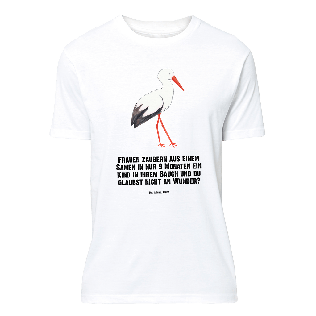 T-Shirt Standard Storch T-Shirt, Shirt, Tshirt, Lustiges T-Shirt, T-Shirt mit Spruch, Party, Junggesellenabschied, Jubiläum, Geburstag, Herrn, Damen, Männer, Frauen, Schlafshirt, Nachthemd, Sprüche, Tiermotive, Gute Laune, lustige Sprüche, Tiere, Storch, Störche, Schwangerschaft, Geburt, Mutter, Mütter, Mutter werden, Schwanger, Babybauch, Baby